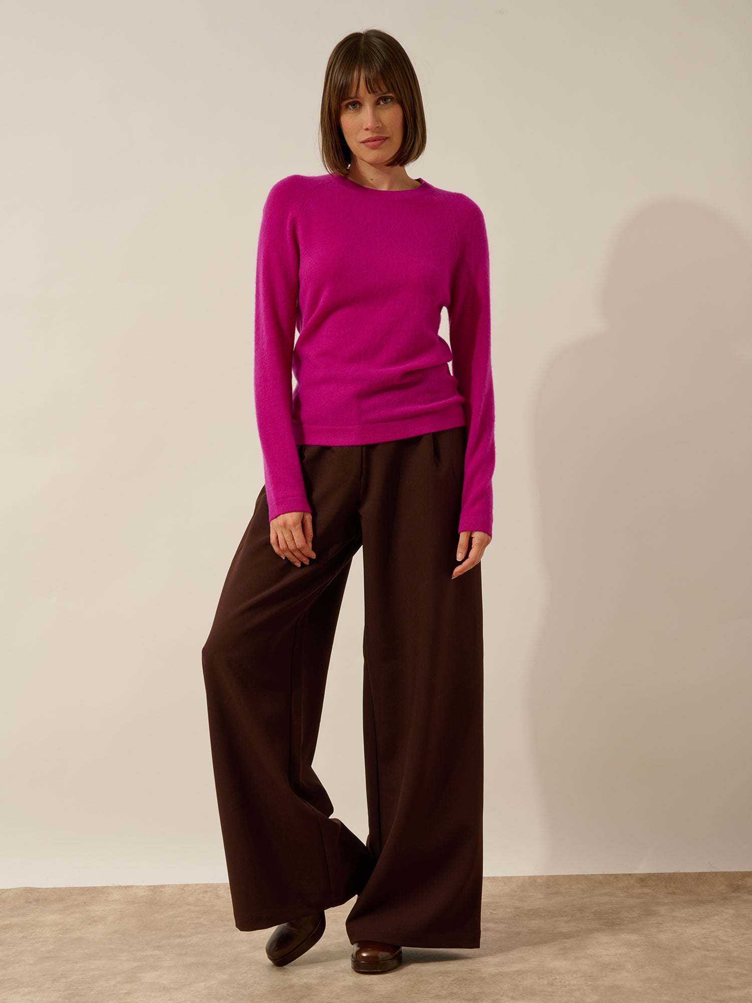 JANE round neck sweater in purple