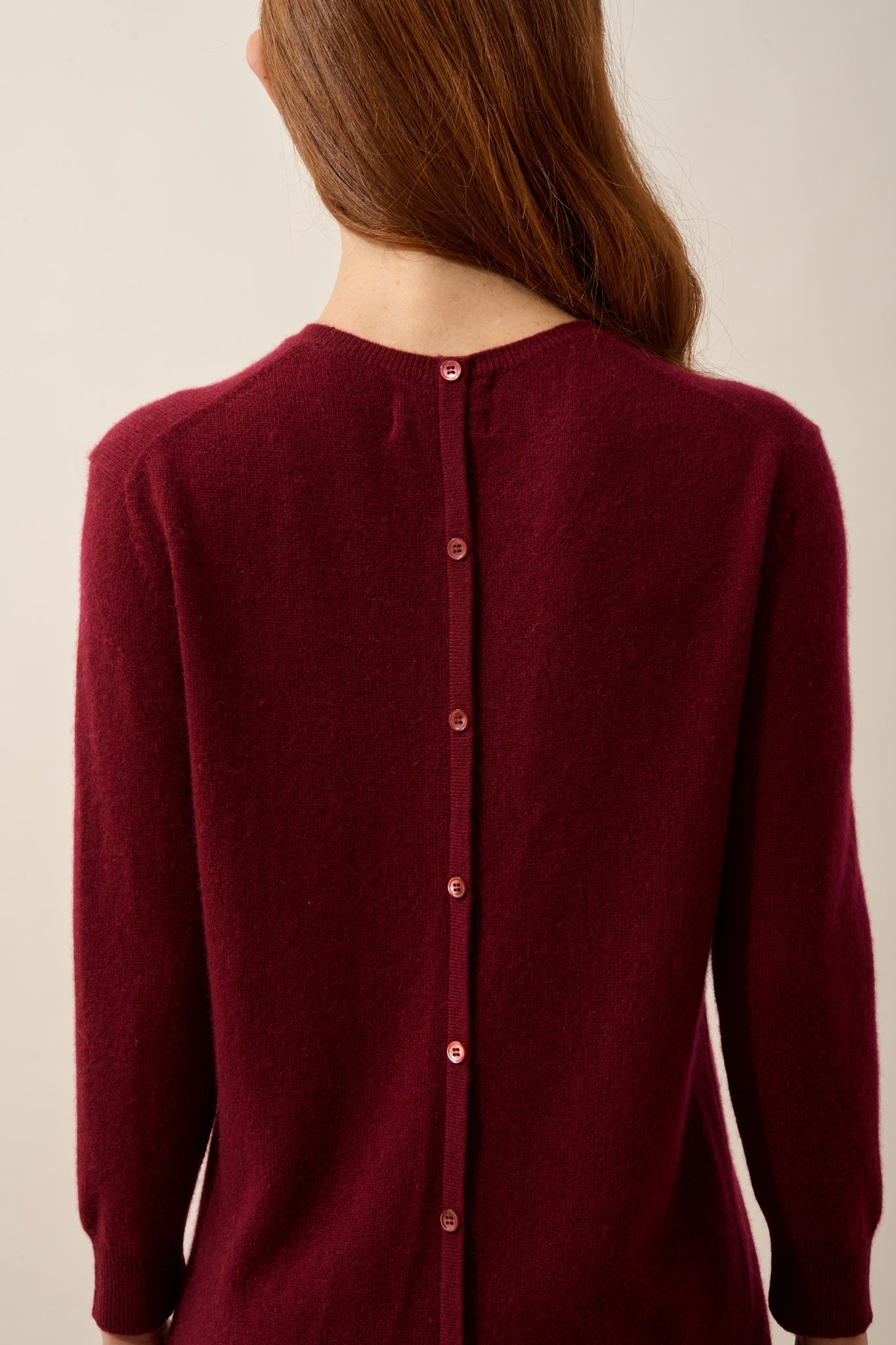 JANICE burgundy crew neck sweater