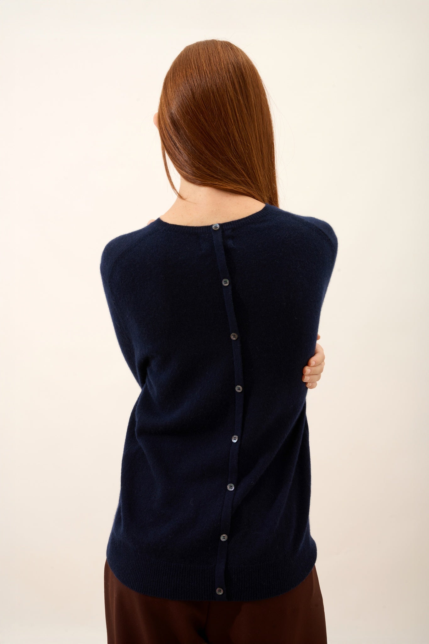 JANICE pull col rond navy