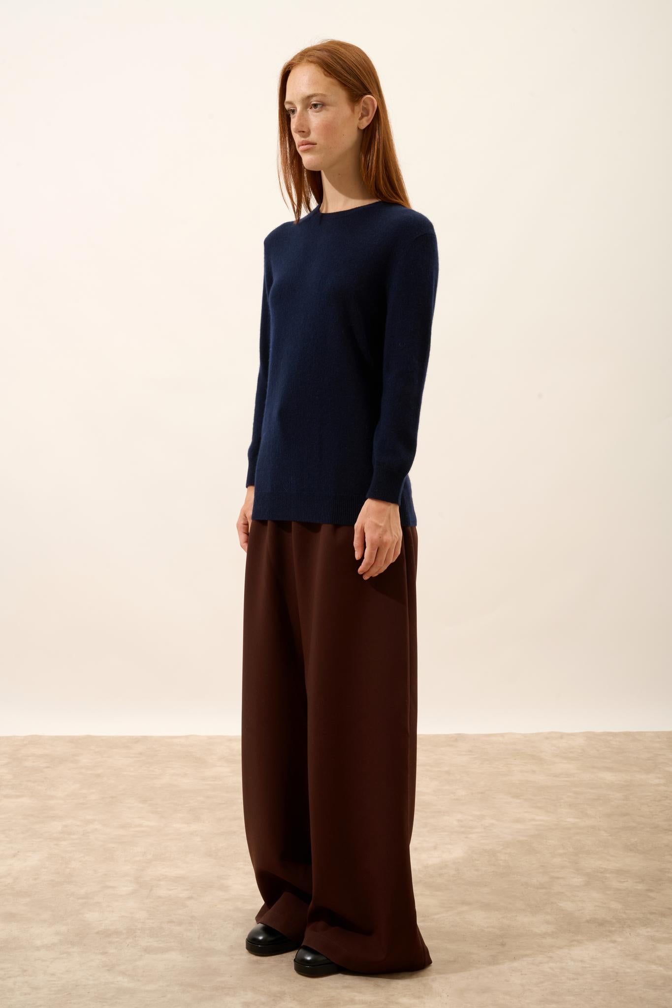 JANICE pull col rond navy