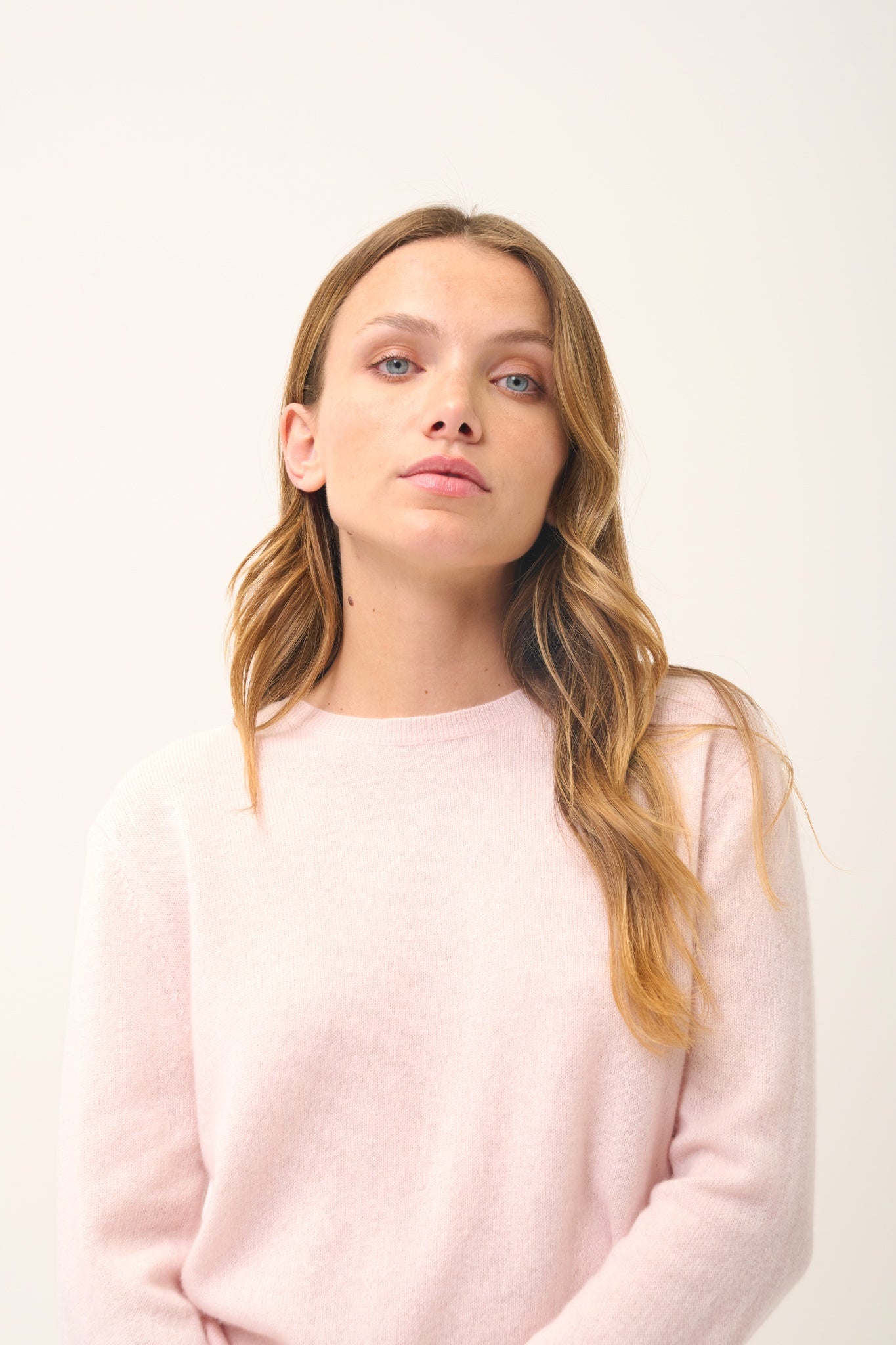 JANICE pull col rond poudre