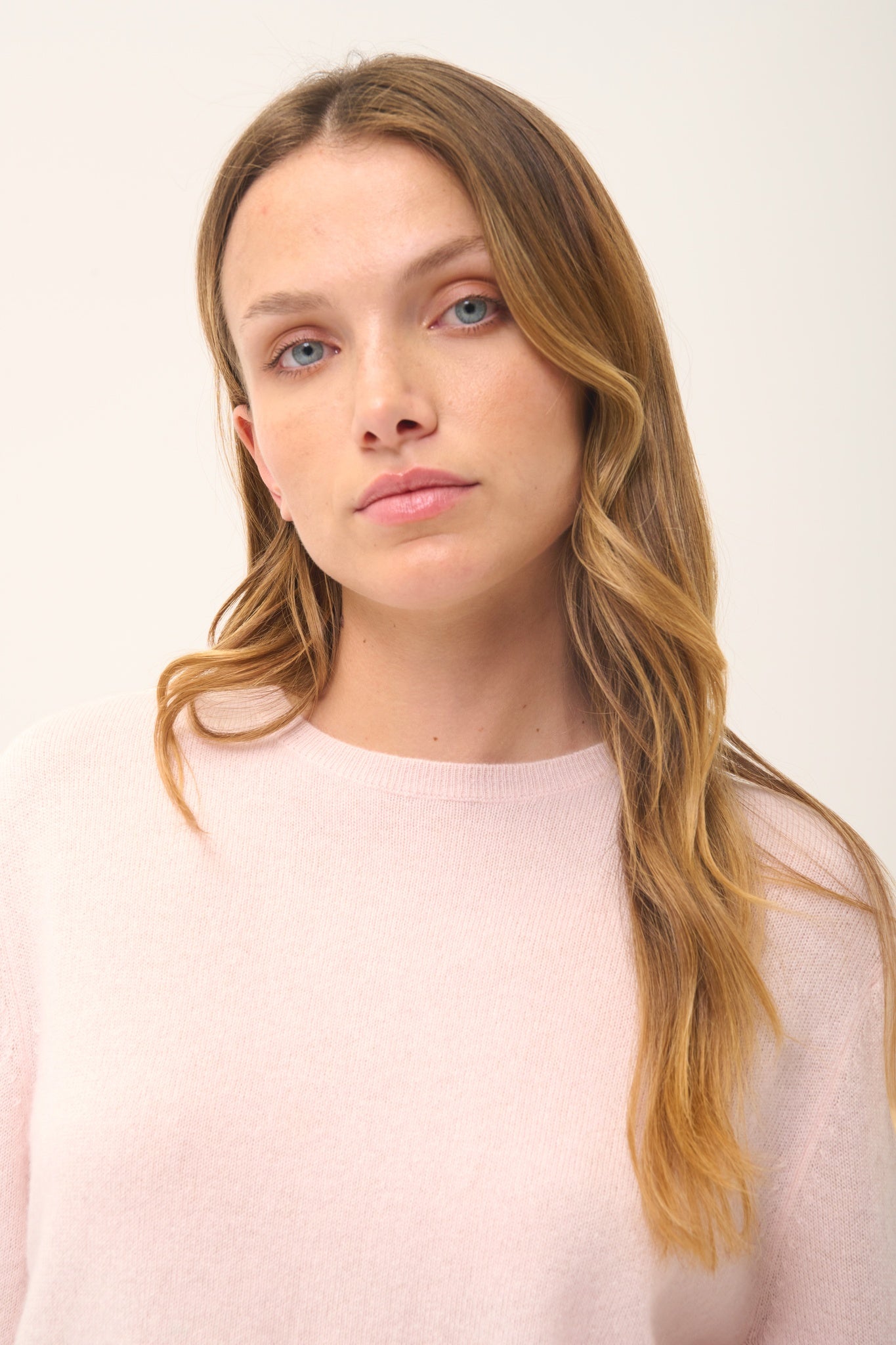 JANICE pull col rond poudre