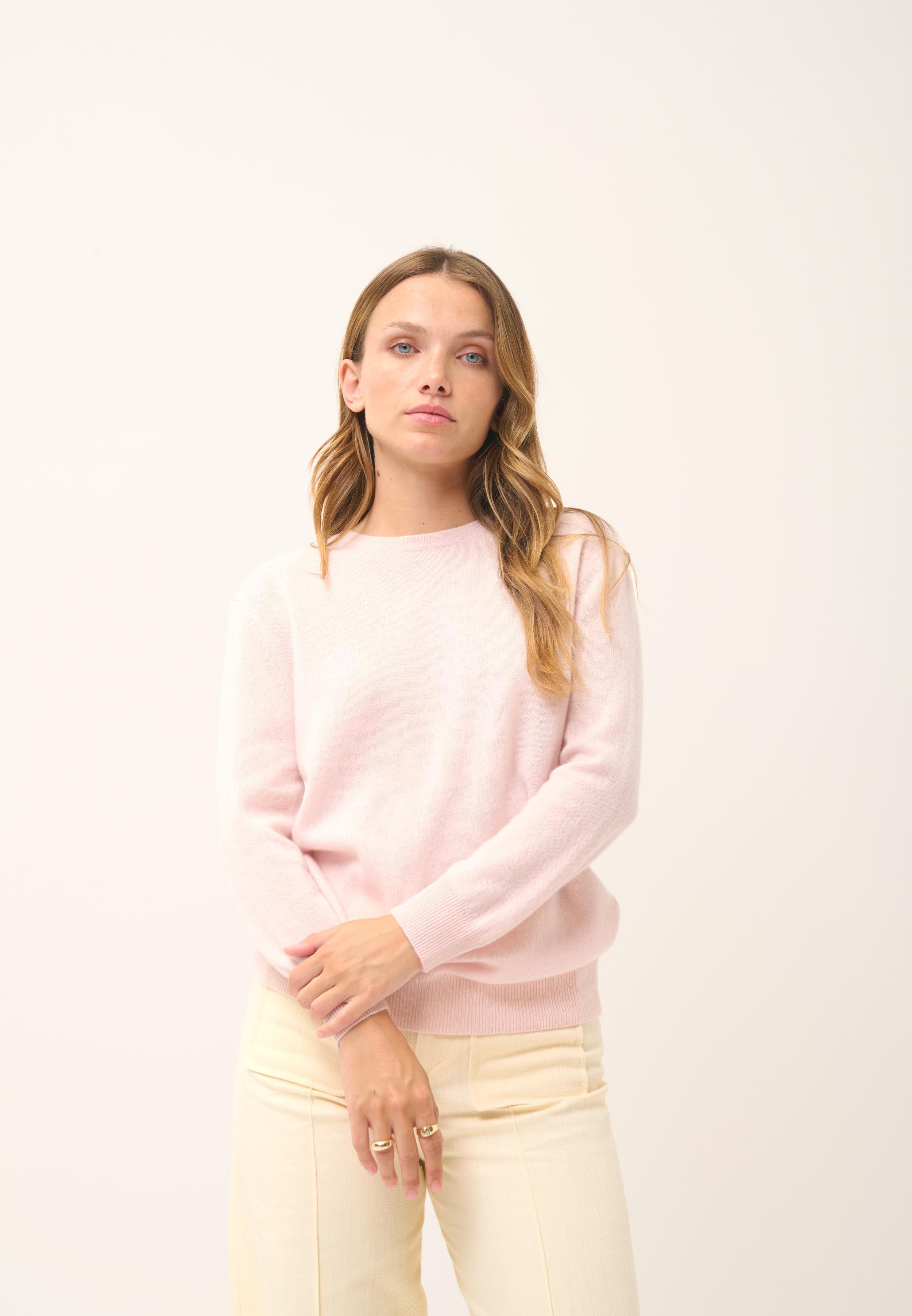 JANICE pull col rond poudre