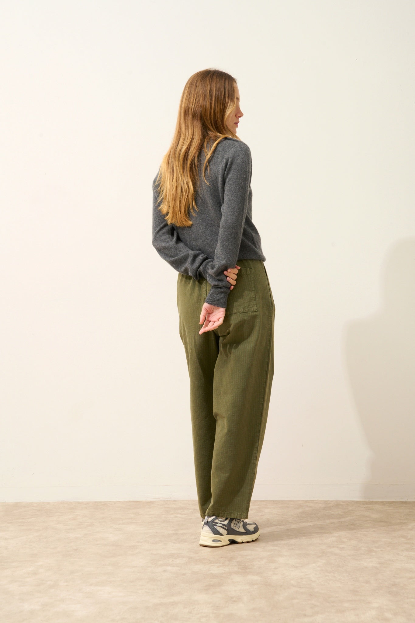 JEANNE round-neck sweater anthracite mottled