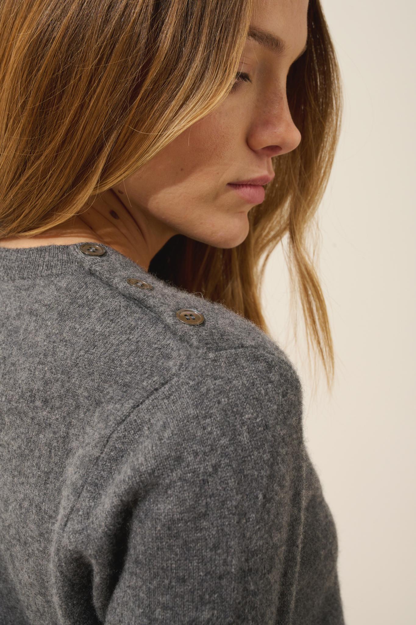 JEANNE pull col rond anthracite chiné
