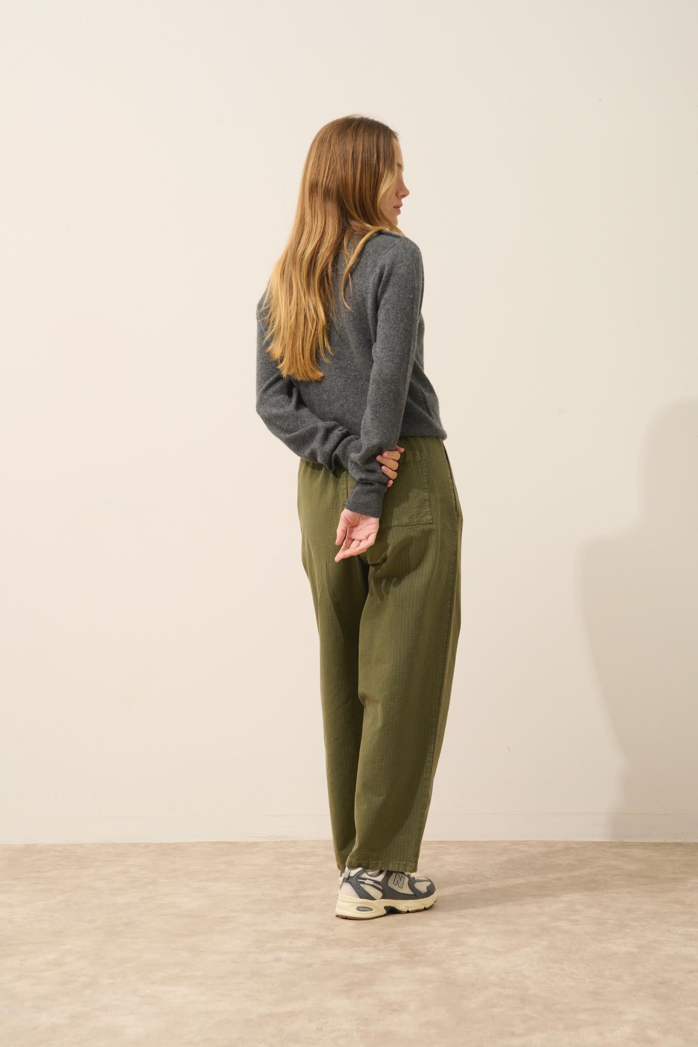 JEANNE pull col rond anthracite chiné