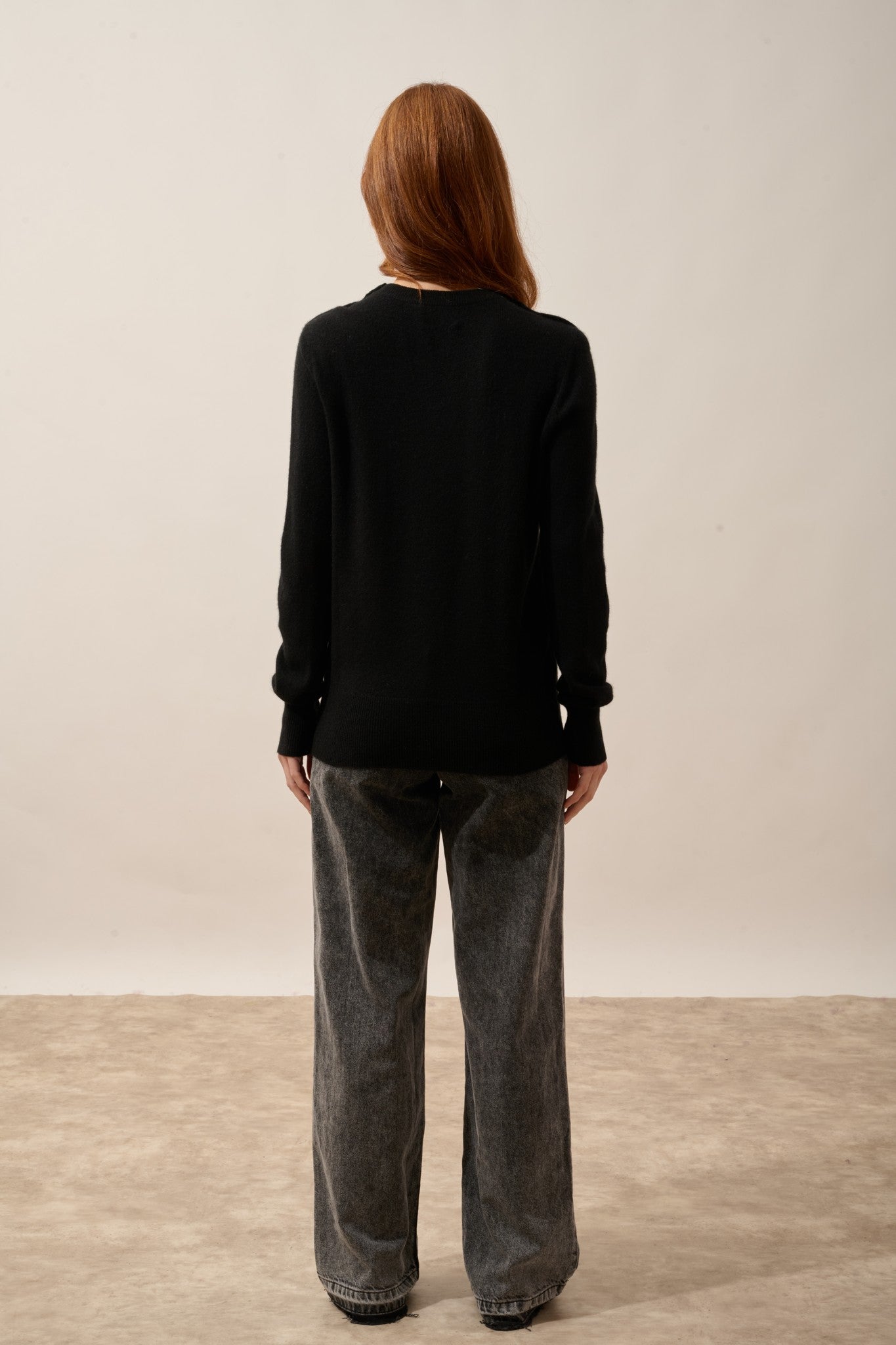 jeanne pull col rond marin noir