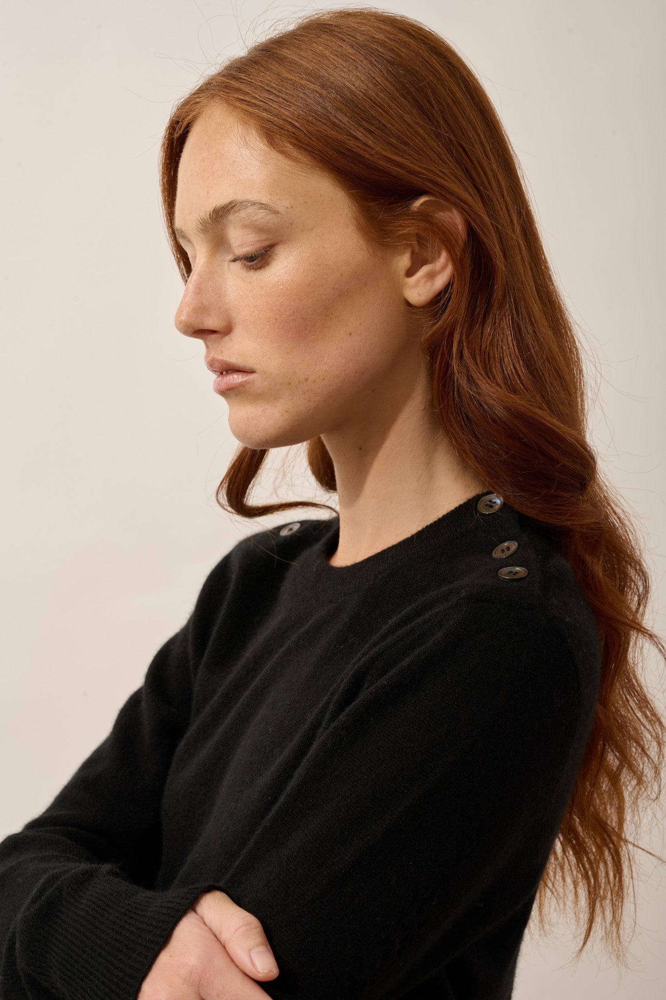 jeanne pull col rond marin noir