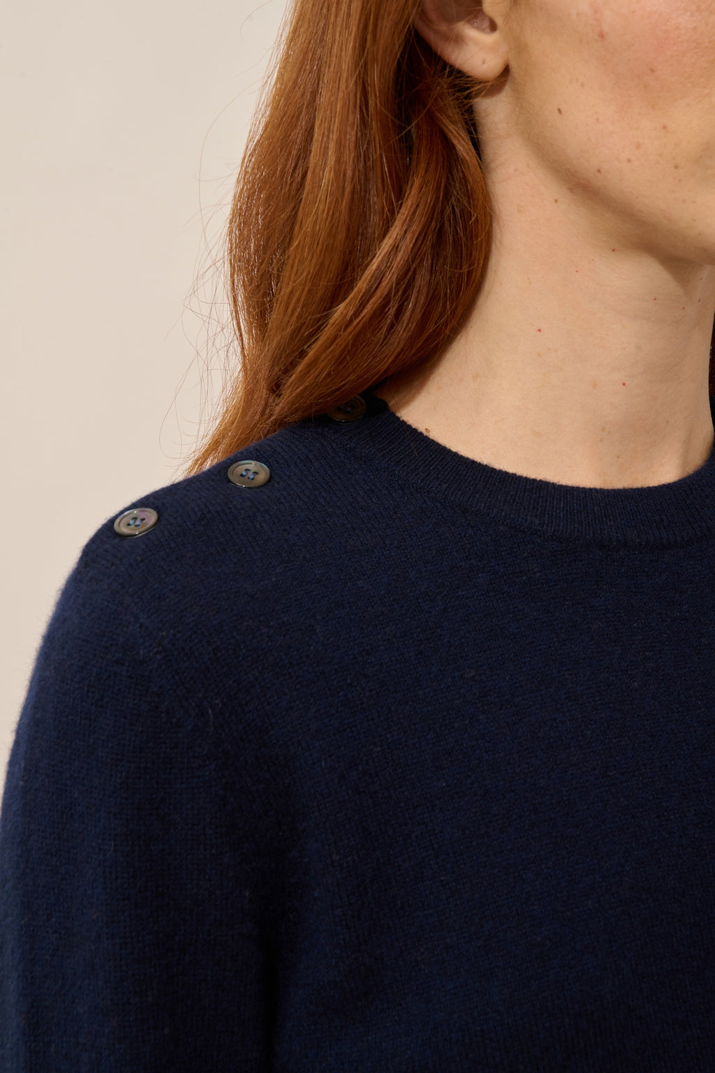 JEANNE pull col rond navy