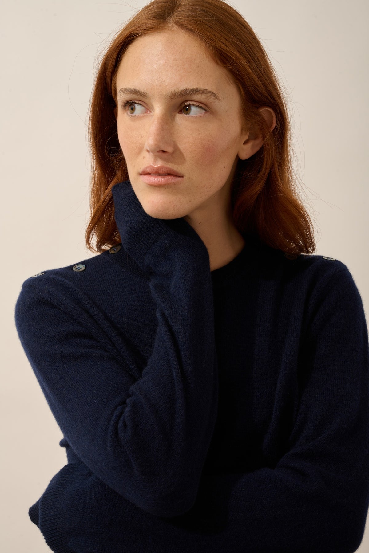 JEANNE pull col rond navy