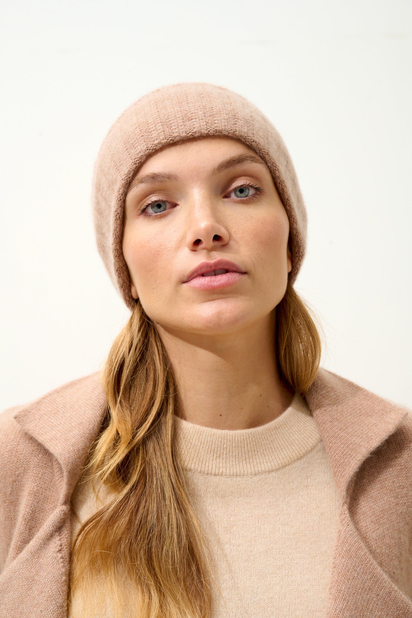 JIN bonnet 6 fils camel chiné