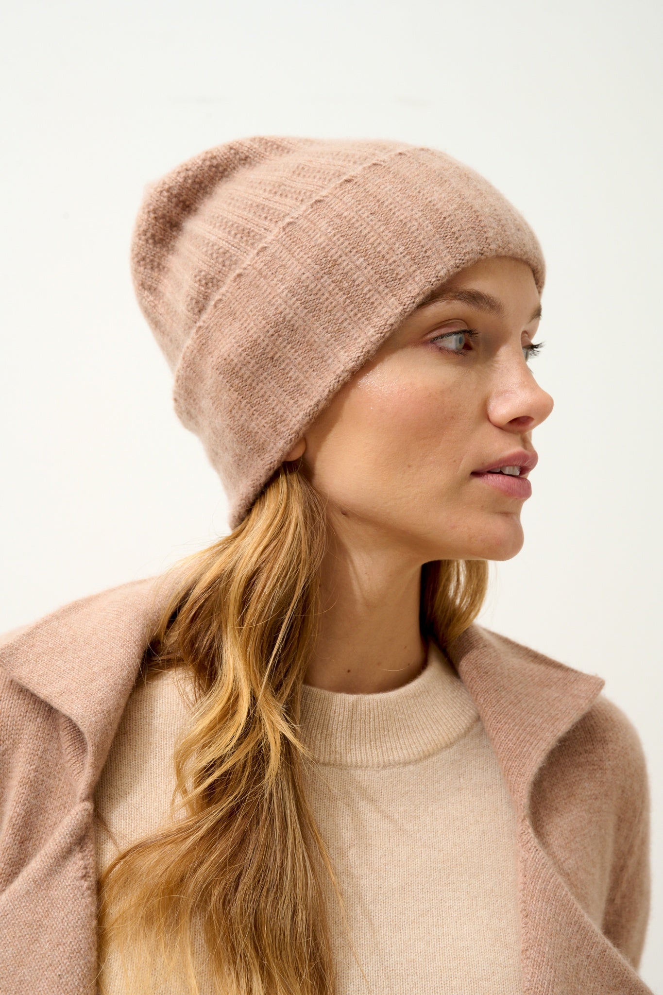 JIN bonnet 6 fils camel chiné