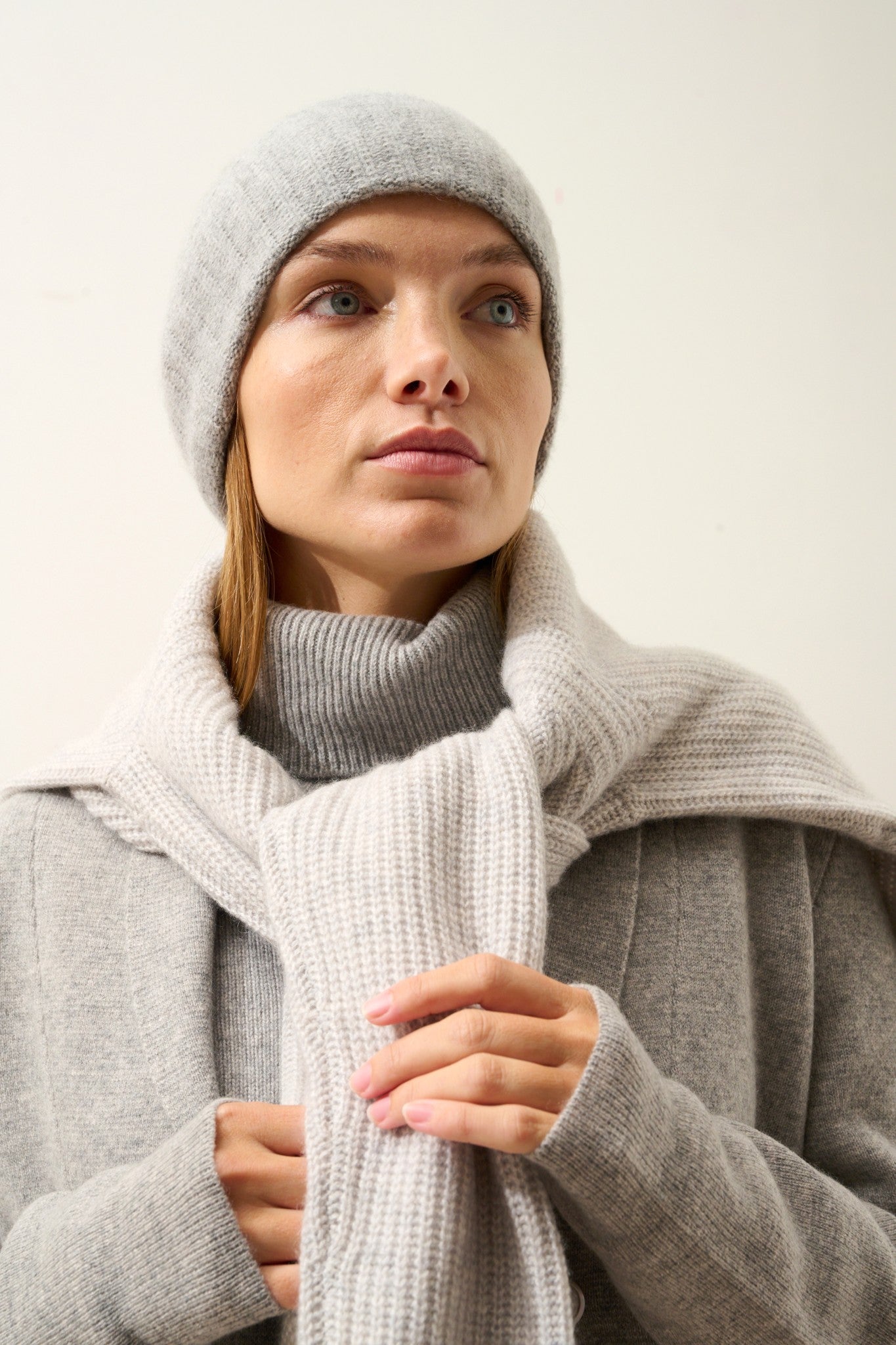 jin bonnet 6 fils nuage chiné 100% cachemire