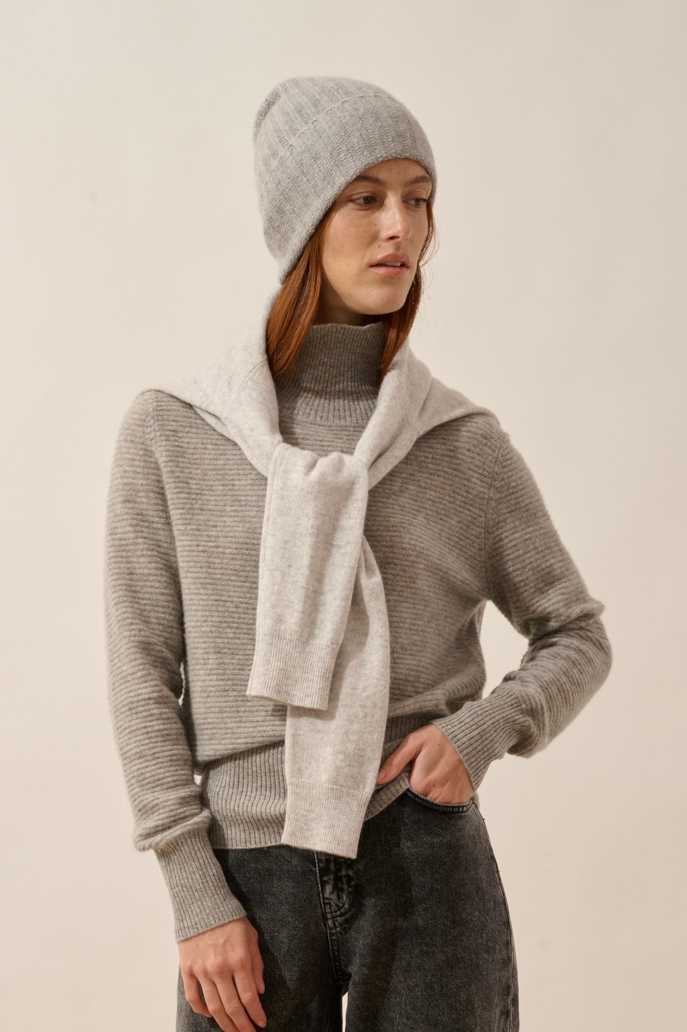 JIN bonnet 6 fils nuage chiné