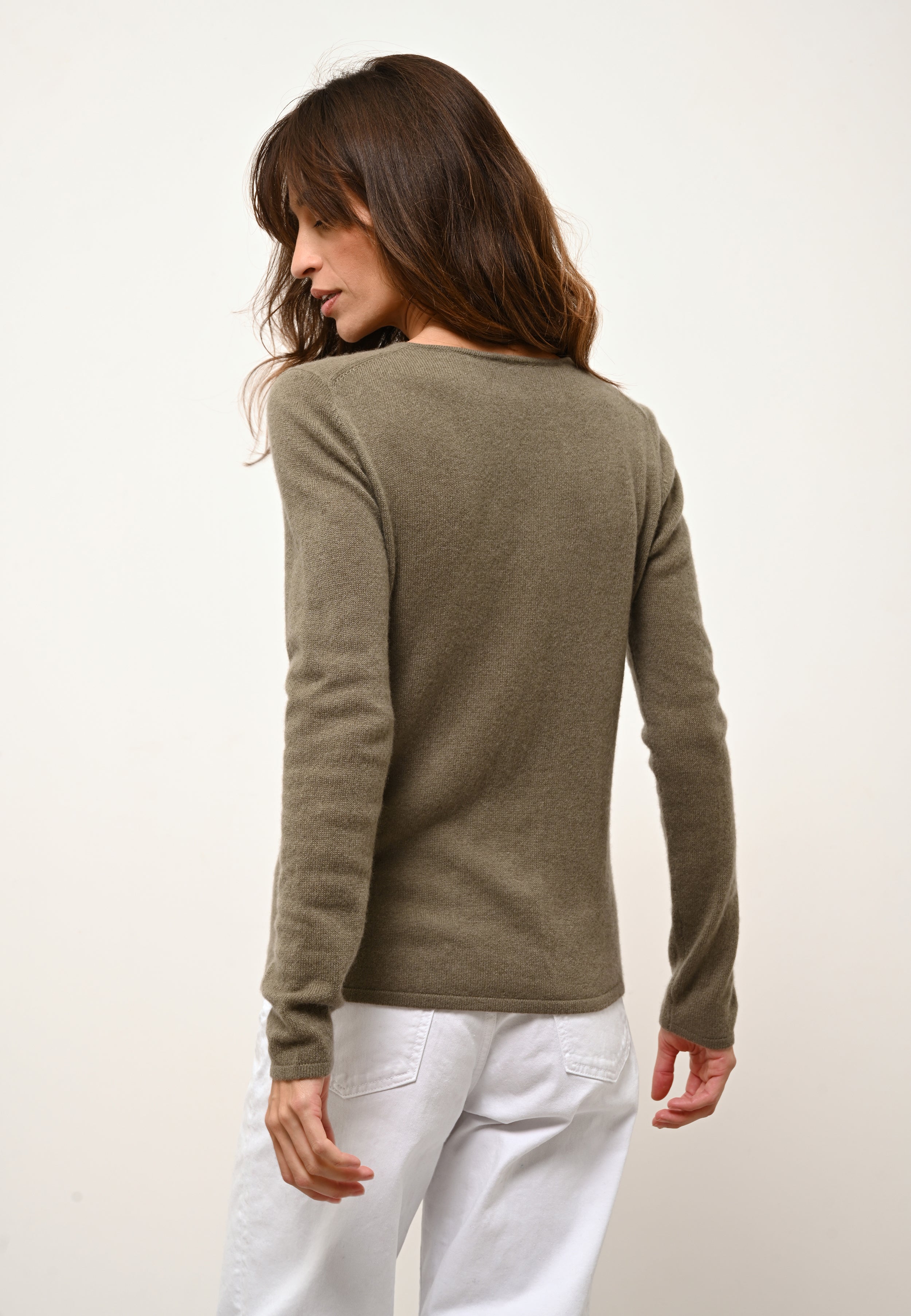 JOAN army v-neck sweater