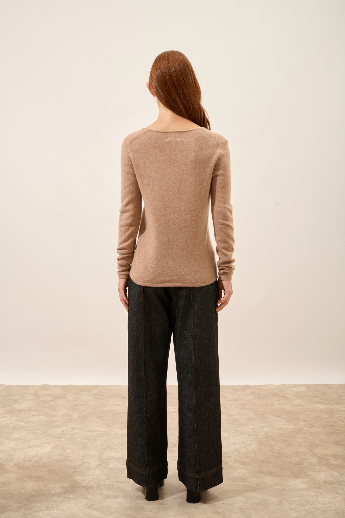 JOAN pull col v camel chiné