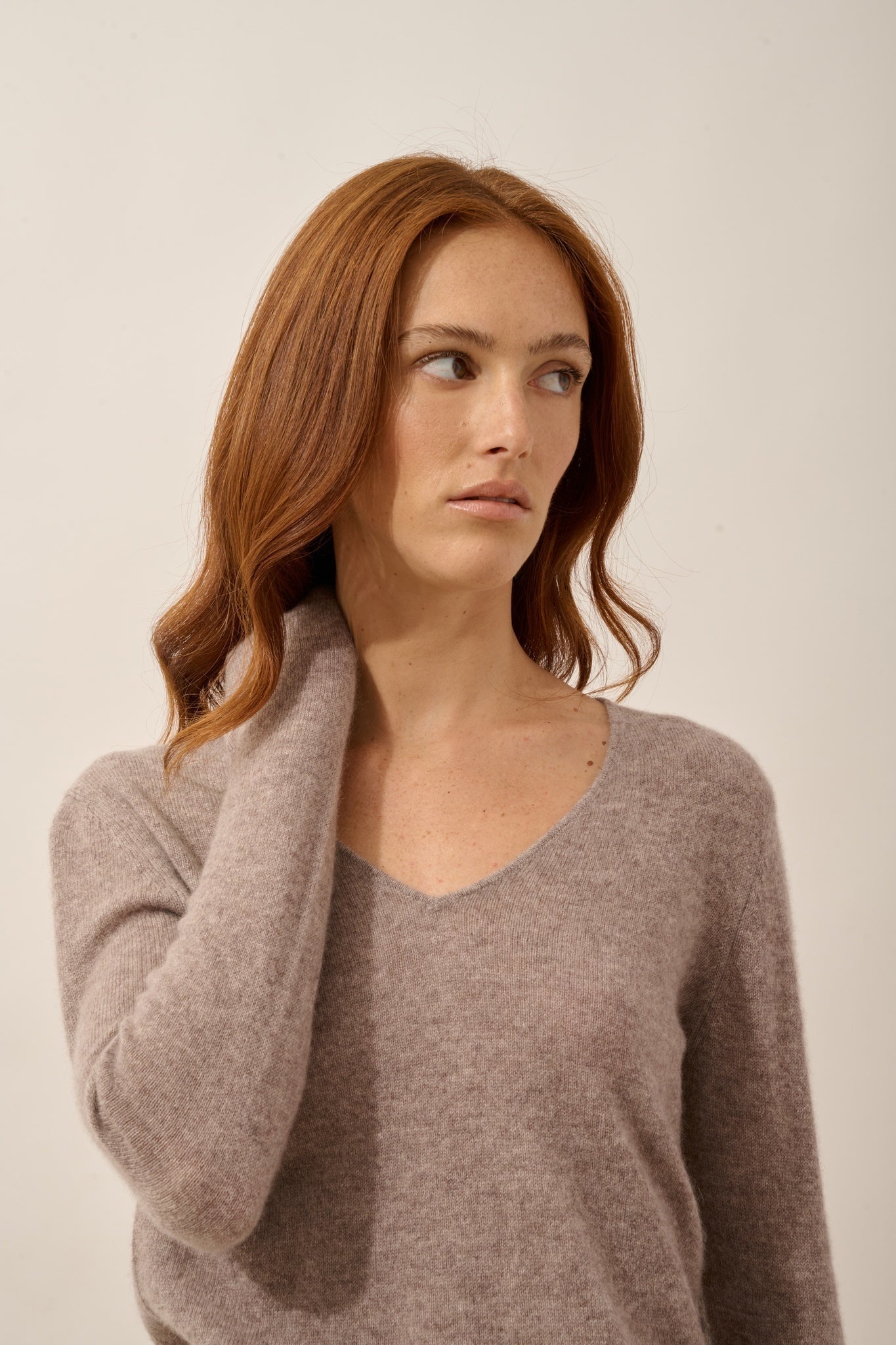 JOAN pull col v caribou chiné