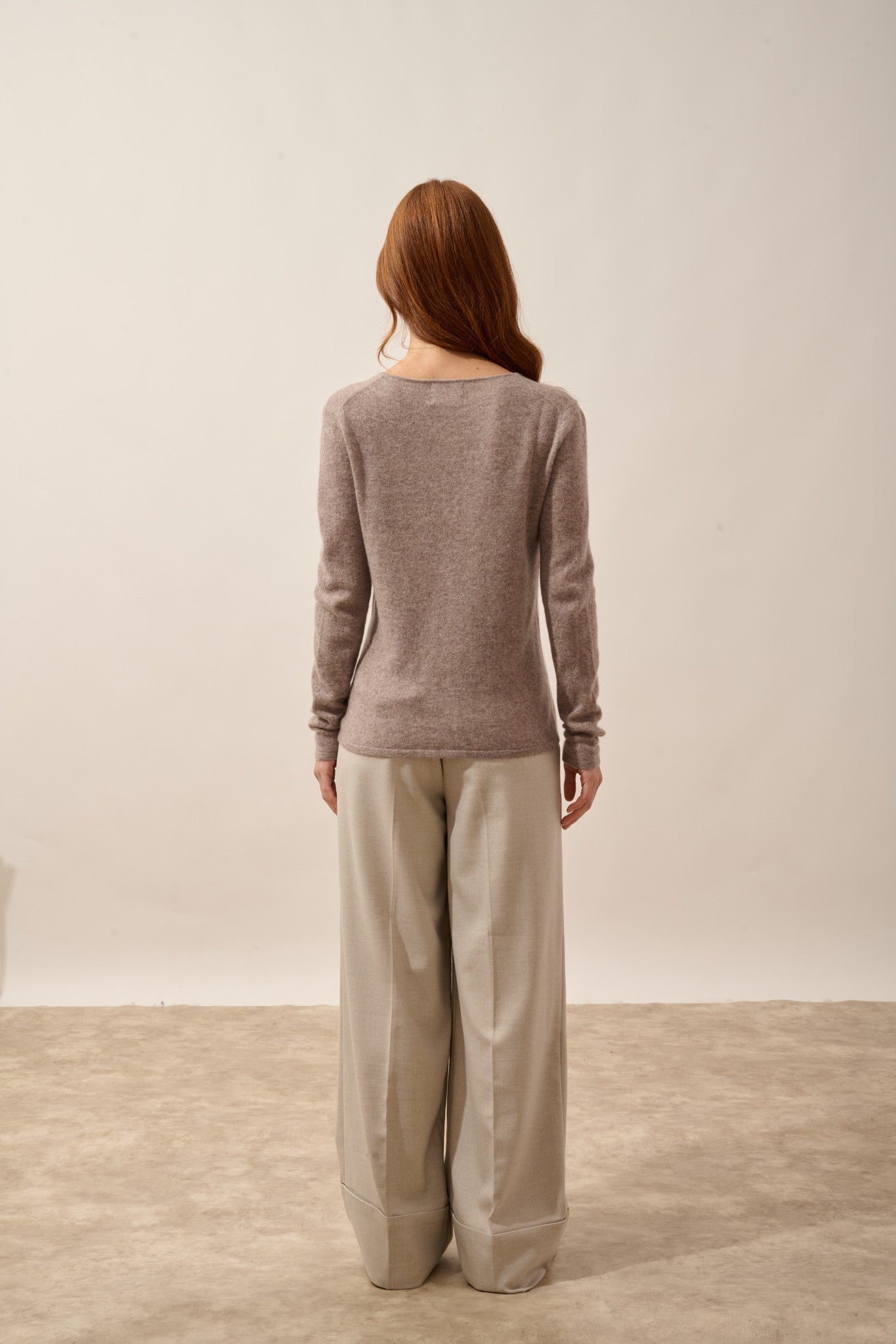 joan pull col v caribou chiné