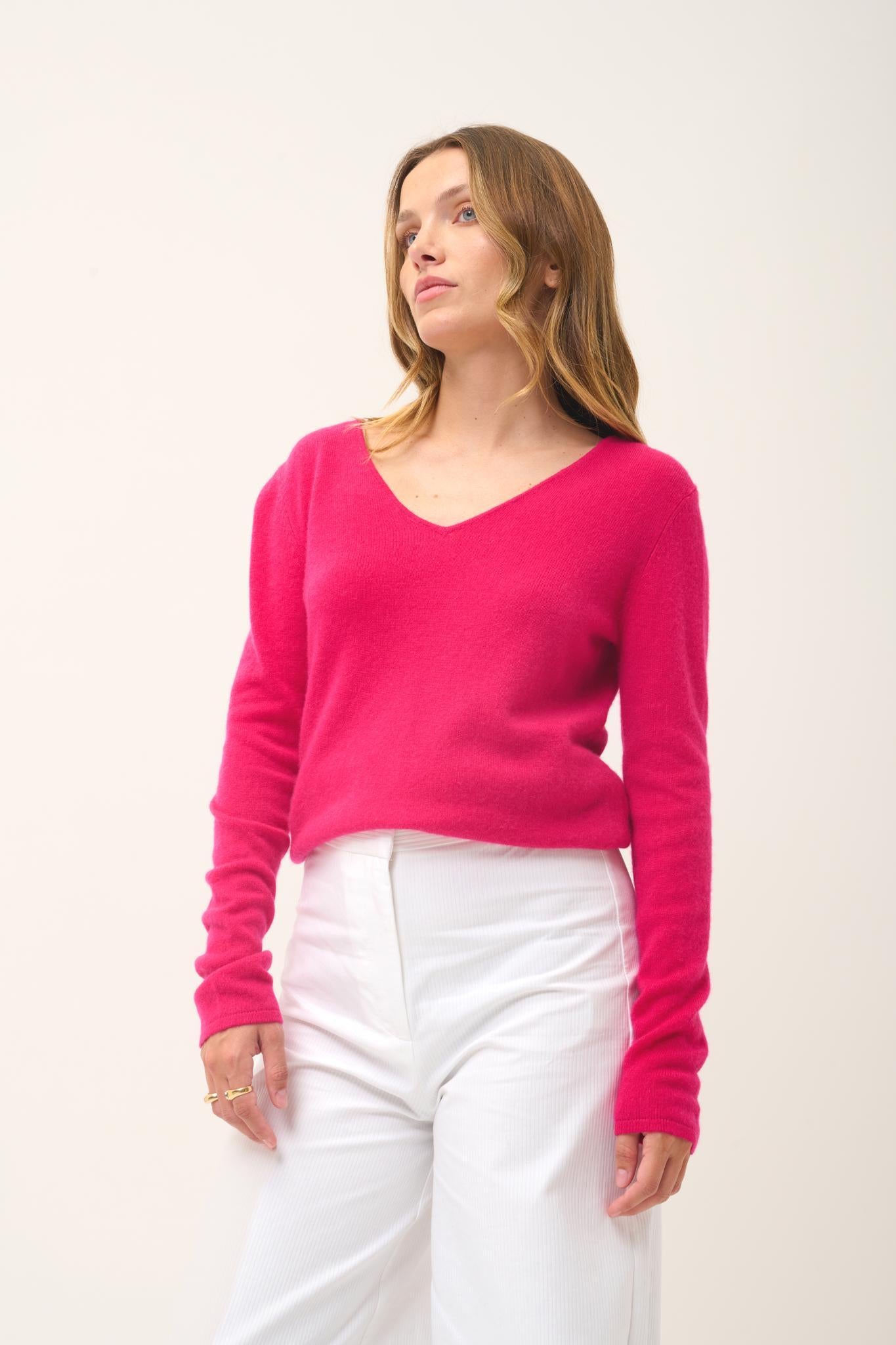 JOAN pull col v fuchsia