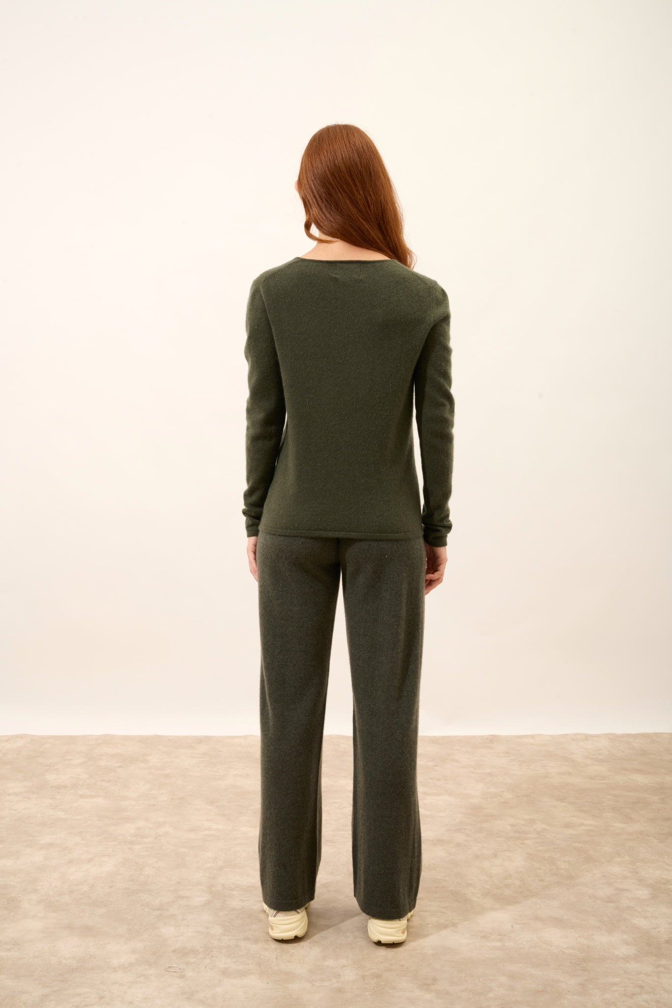 JOAN khaki v-neck sweater