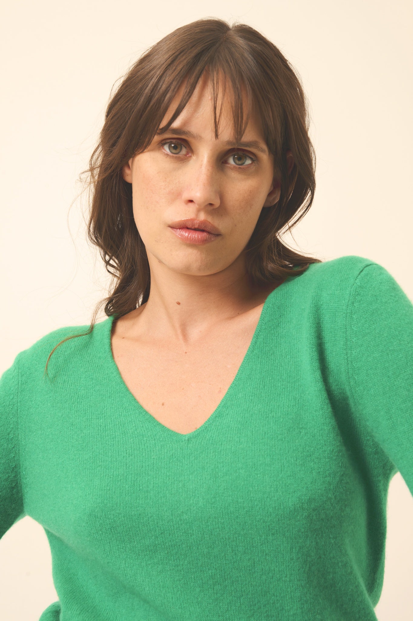 JOAN pull col v menthe