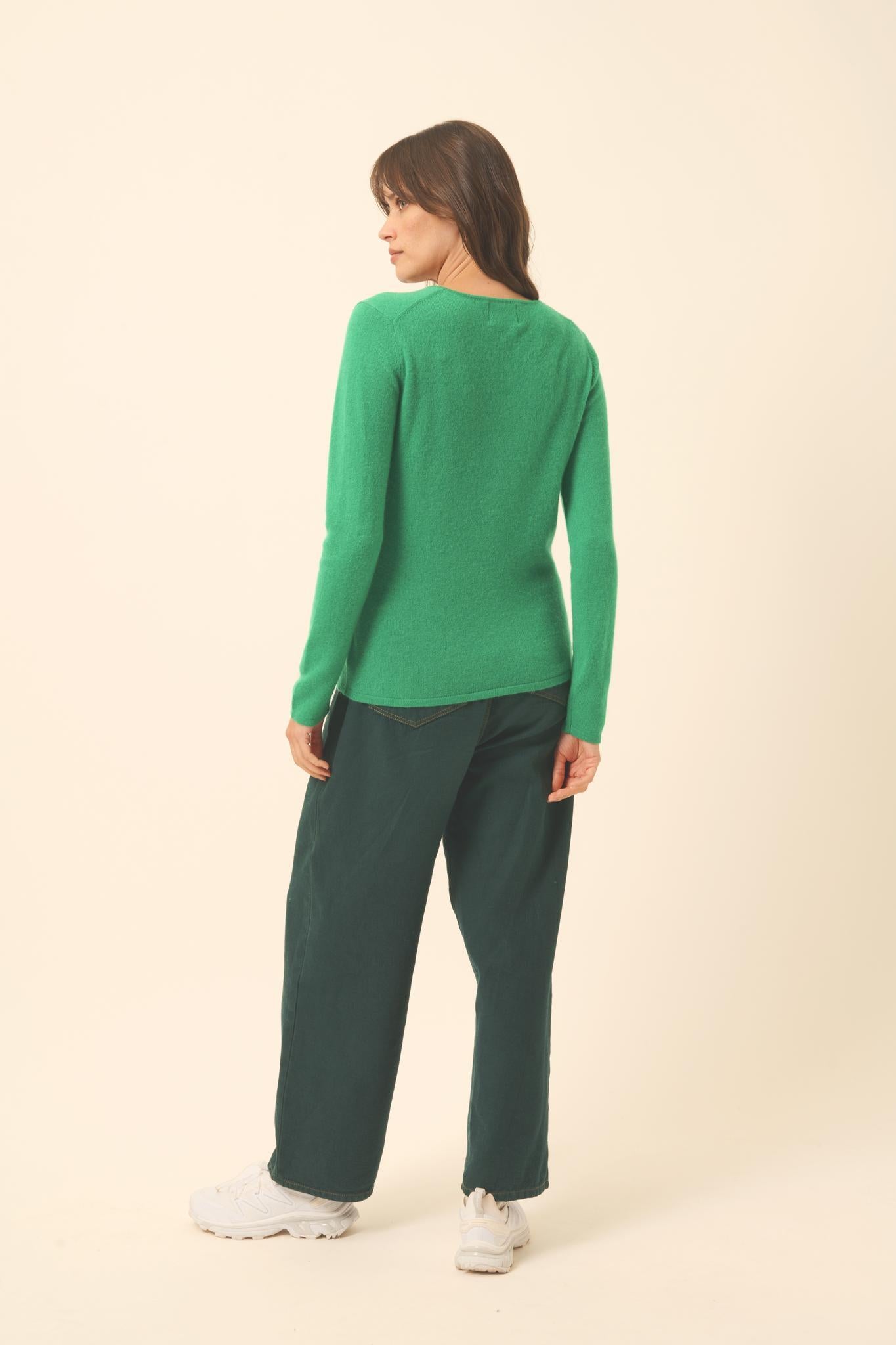 JOAN pull col v menthe