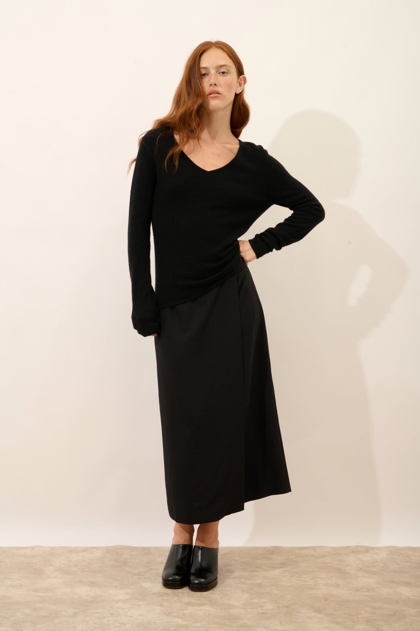 JOAN pull col v noir