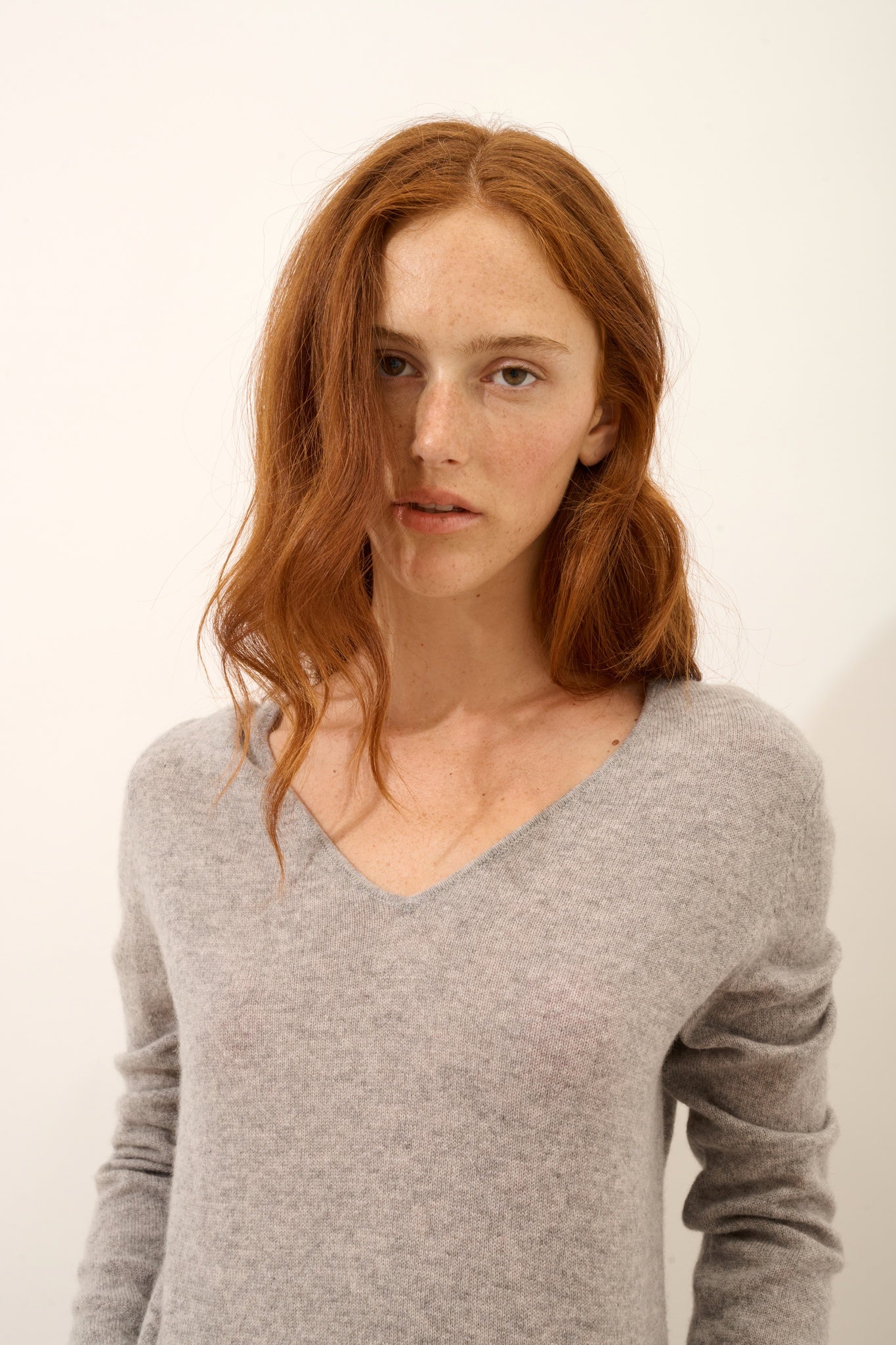 JOAN pull col v nuage chiné