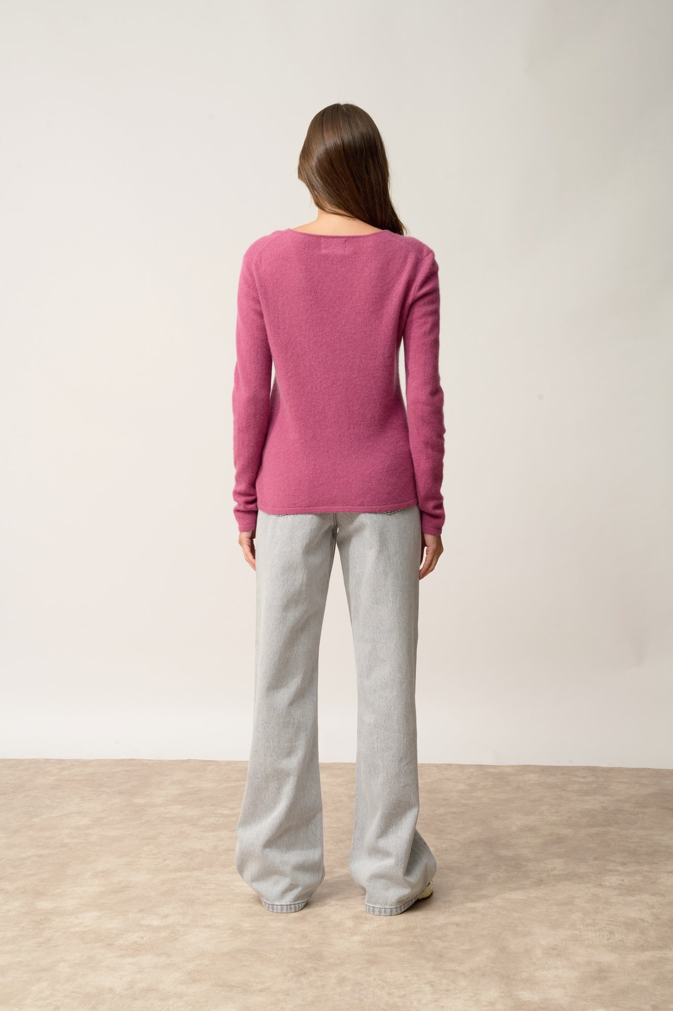 JOAN pull col v orchidée