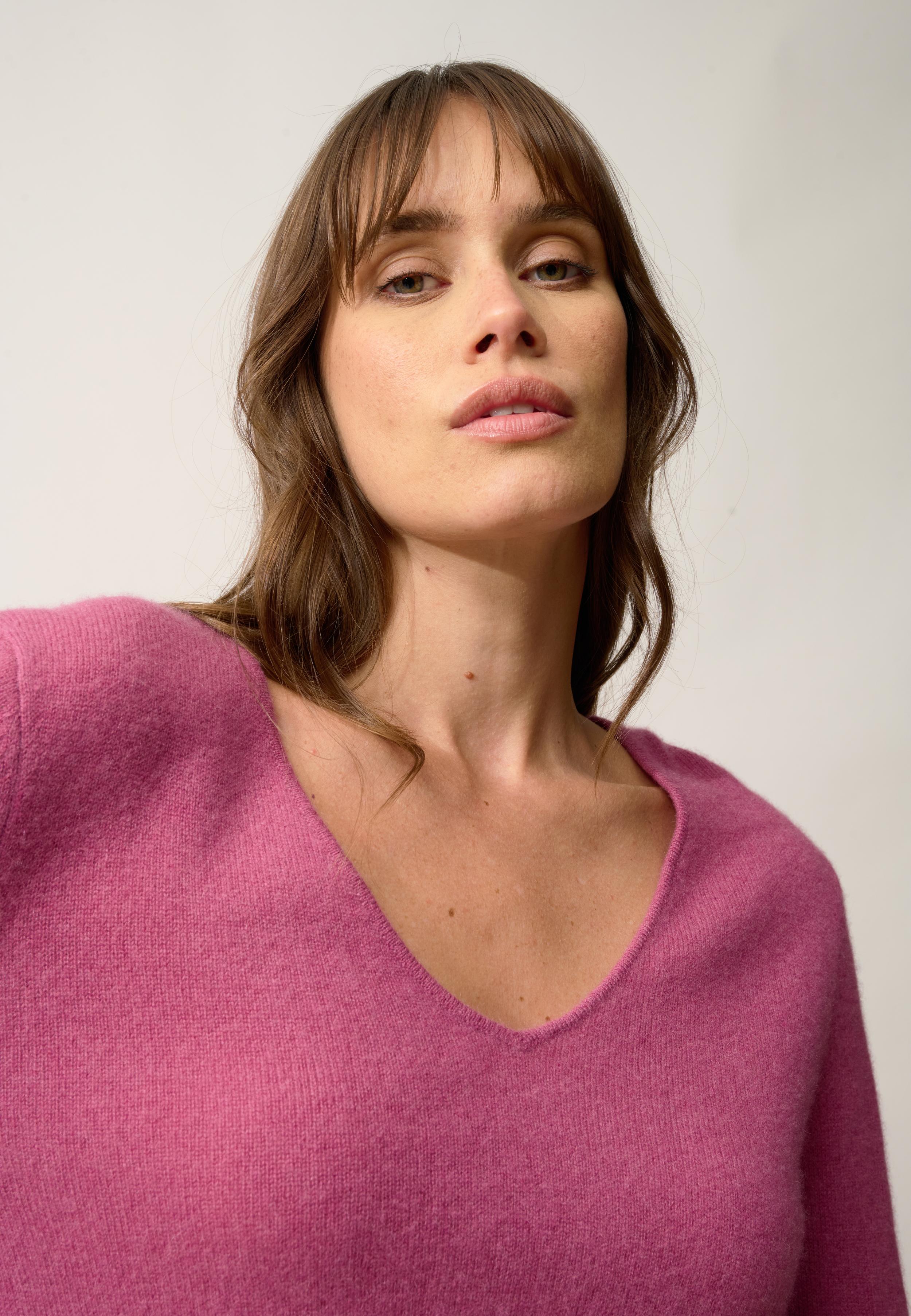 JOAN pull col v orchidée