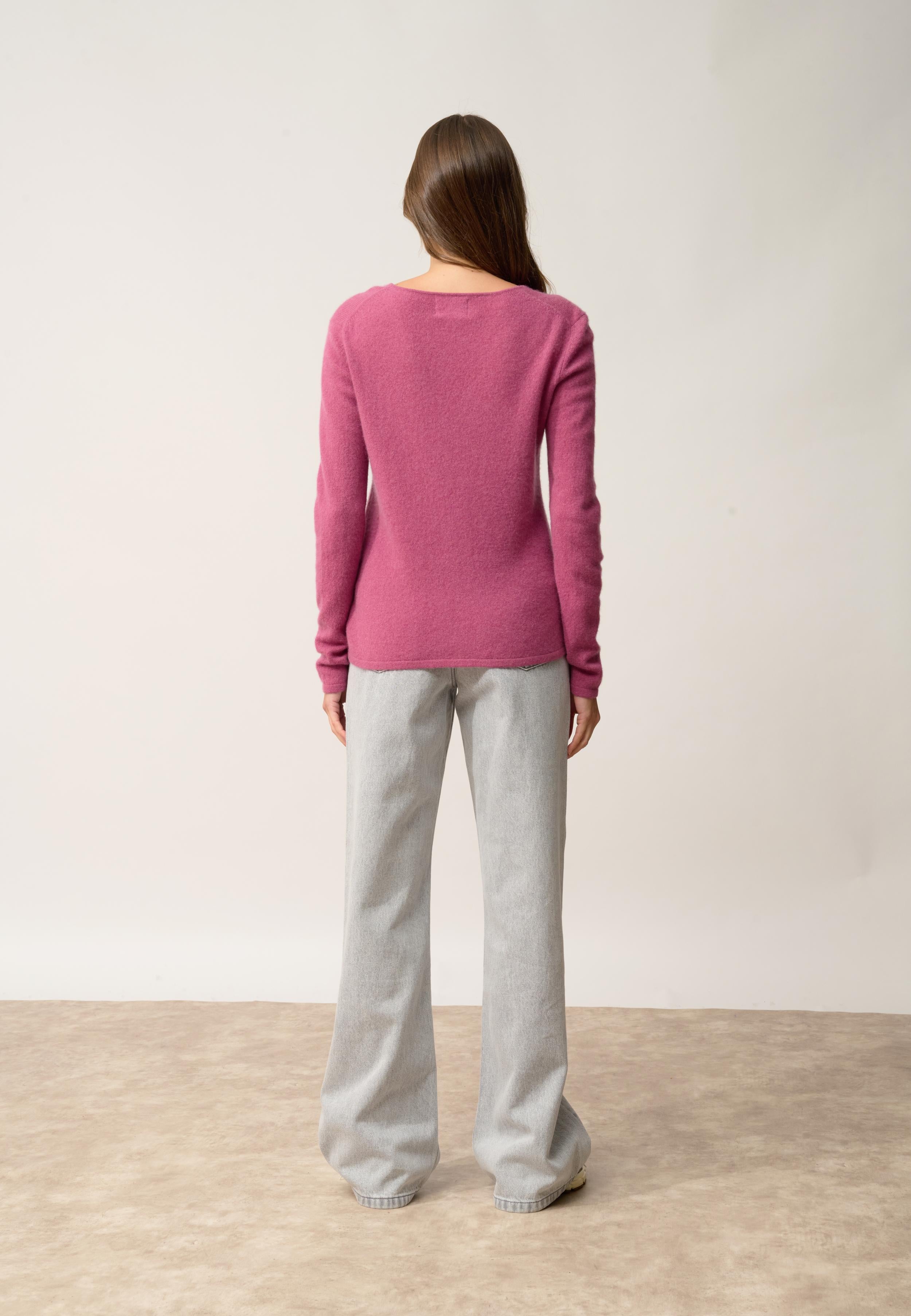 JOAN pull col v orchidée