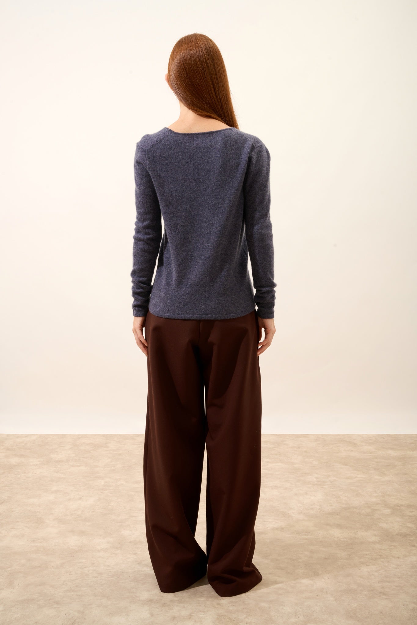 JOAN pull col v violet gris chiné