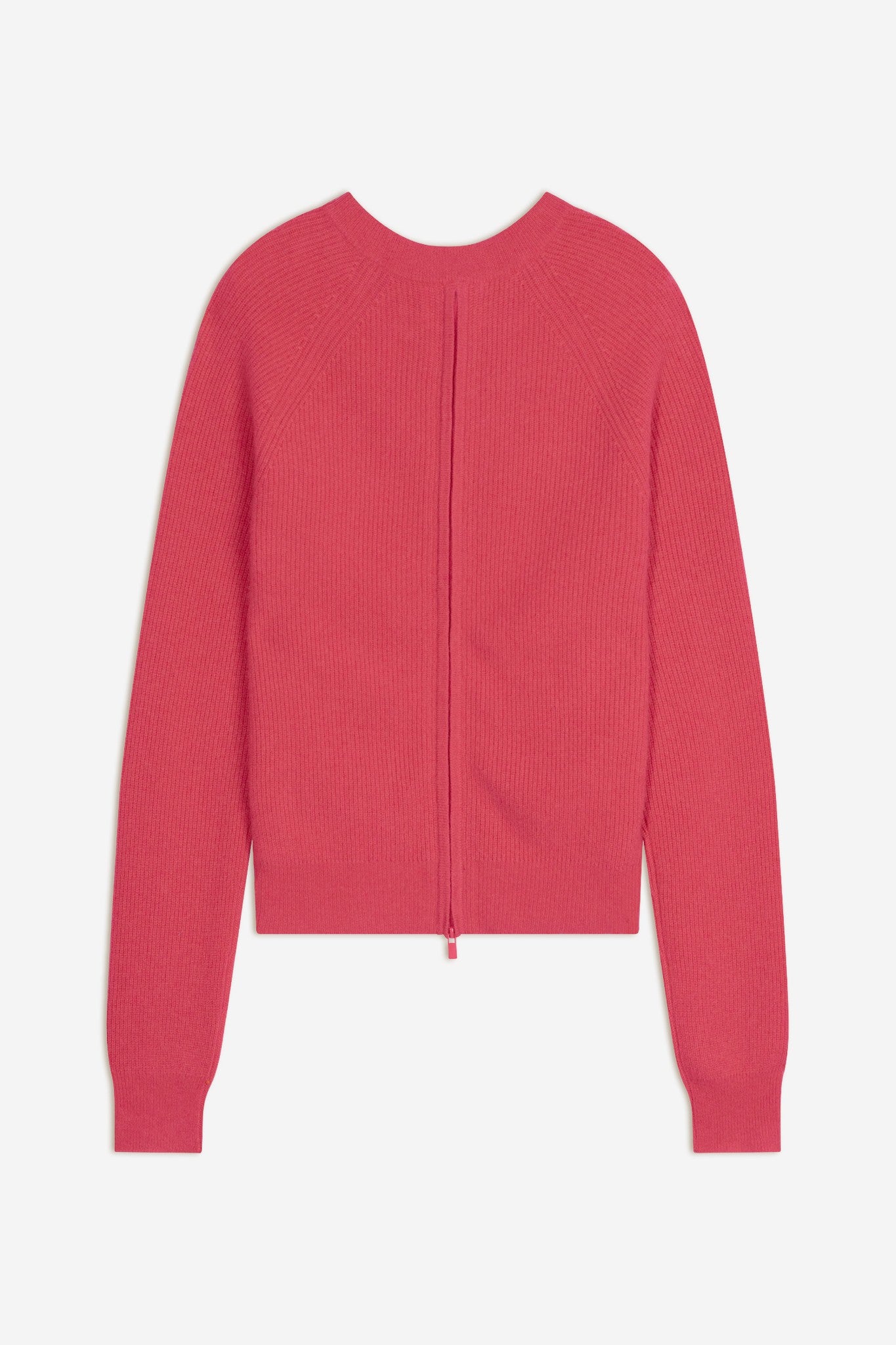 jona pull col rond zippé dos corail