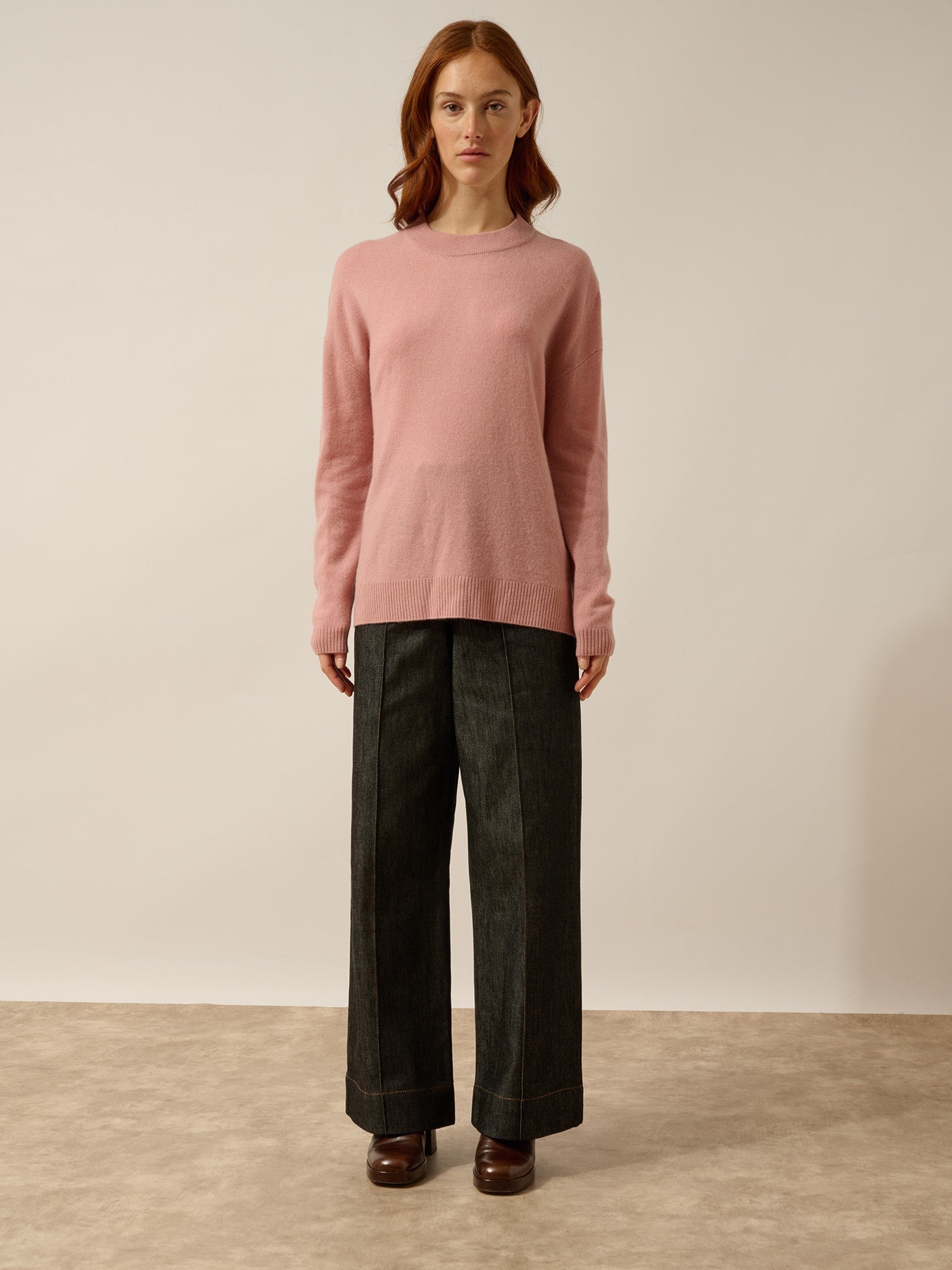 jospe pull col rond bois de rose