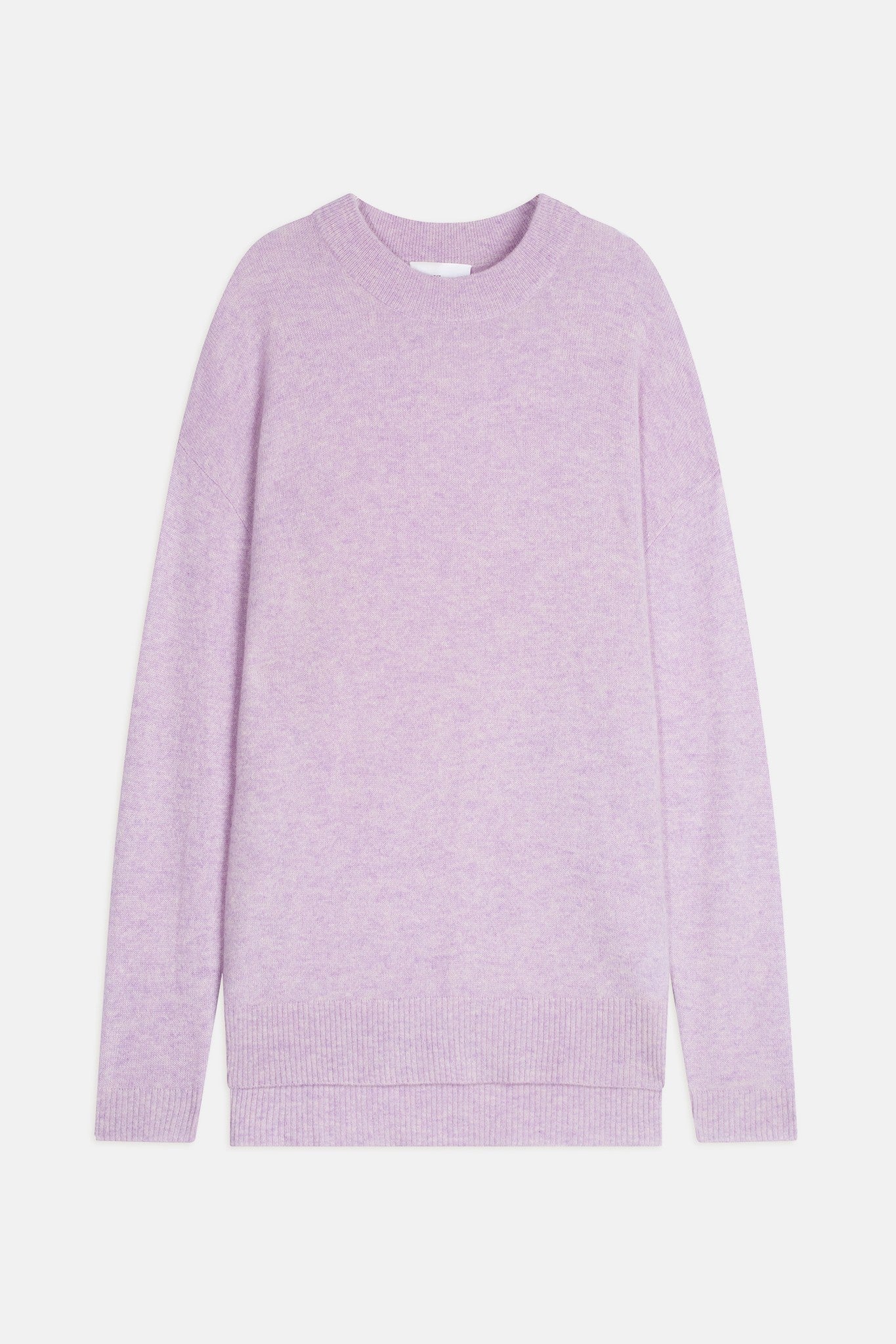 jospe pull col rond mauve chiné