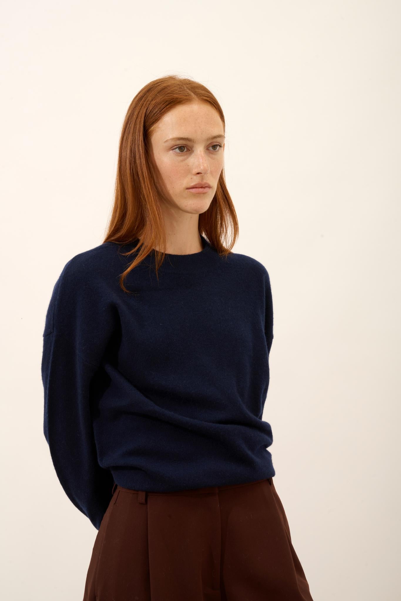 JOSPE round-neck sweater navy