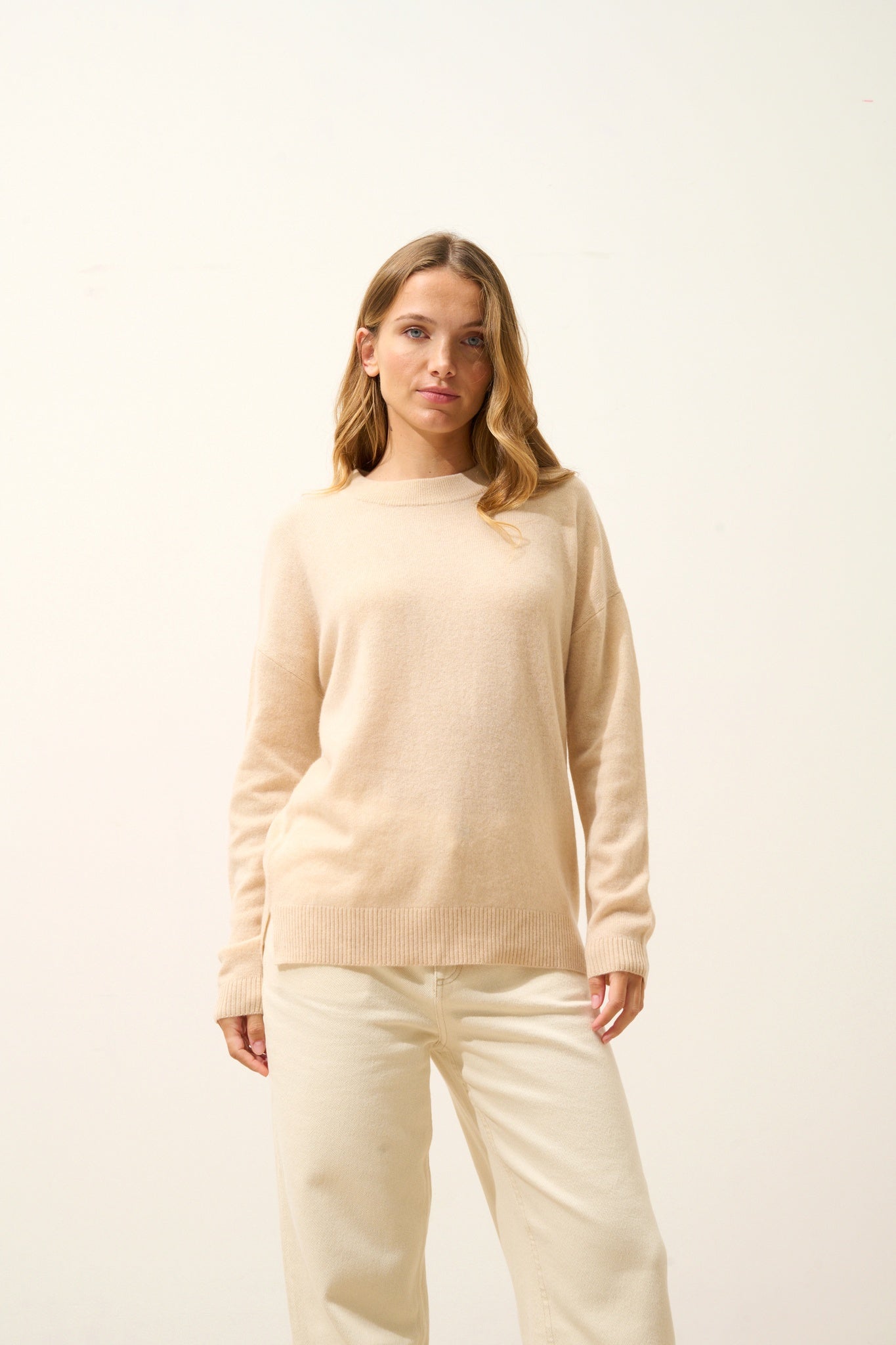 JOSPE pull col rond sable