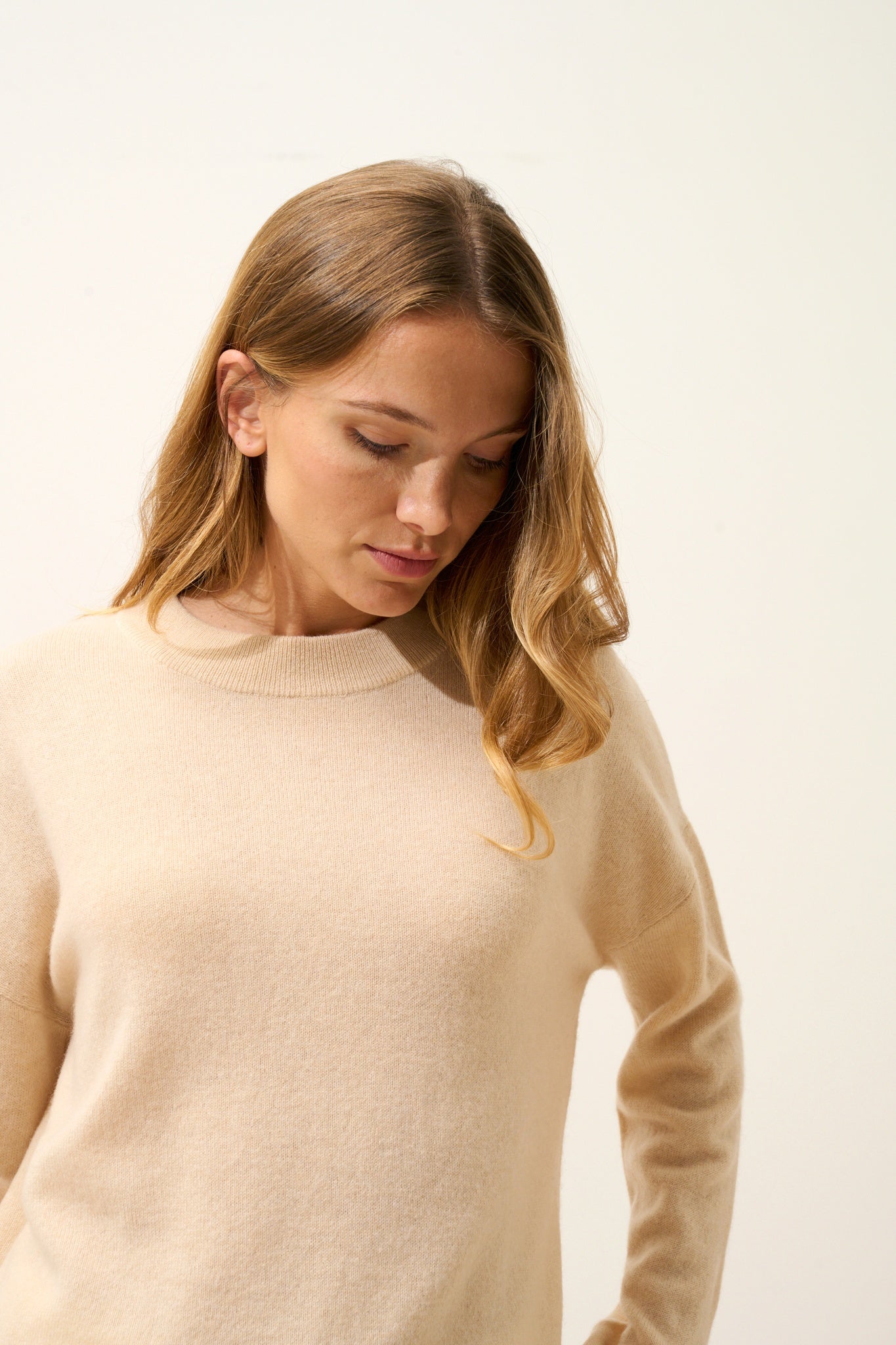 JOSPE pull col rond sable