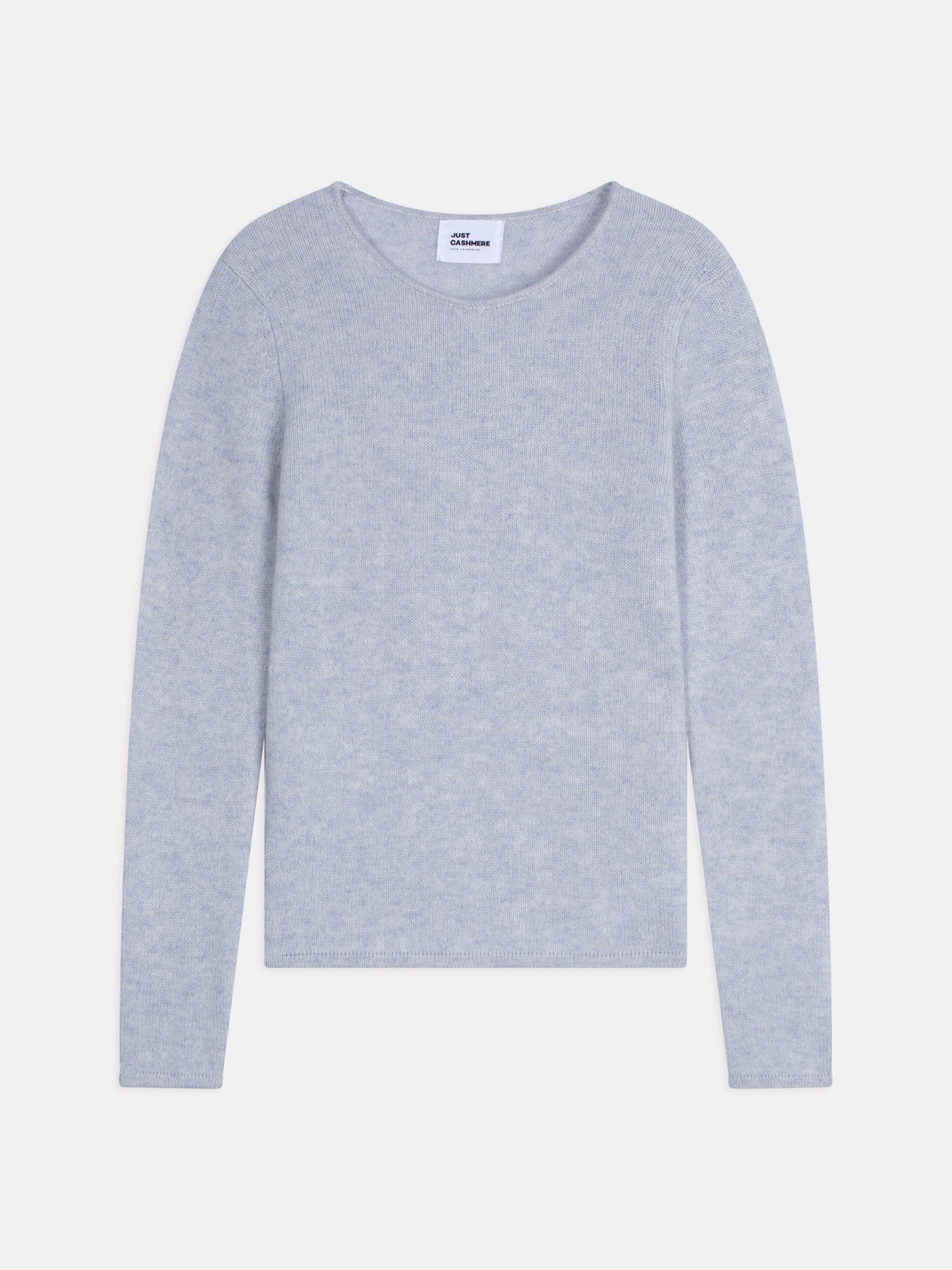 JOYCE round neck sweater, 4-ply, blue heathered