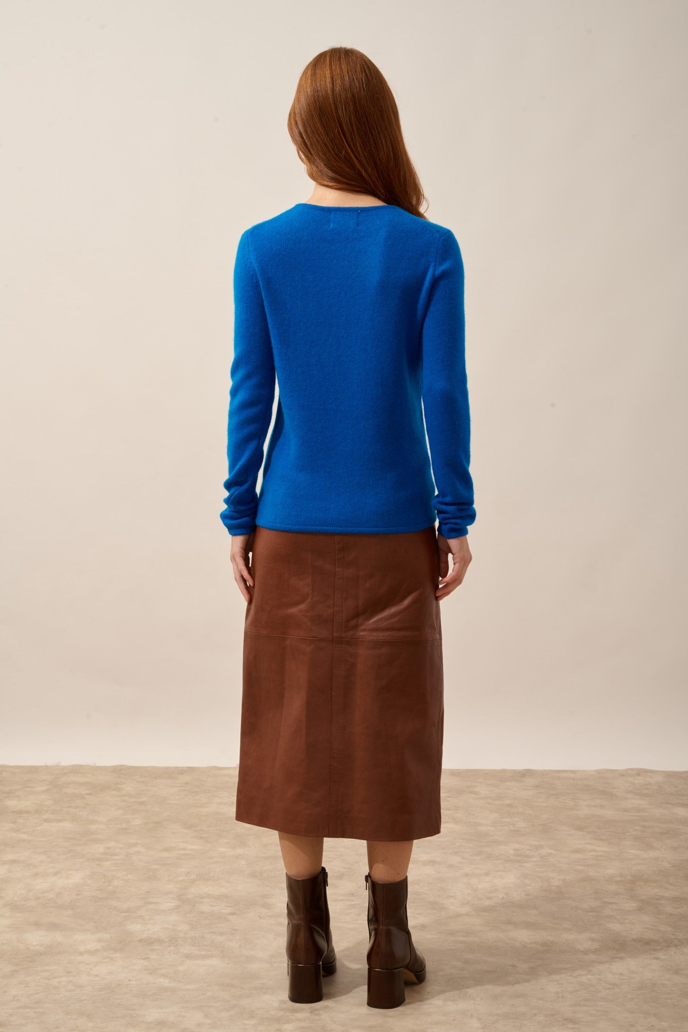 joyce pull col rond 4 fils calanque