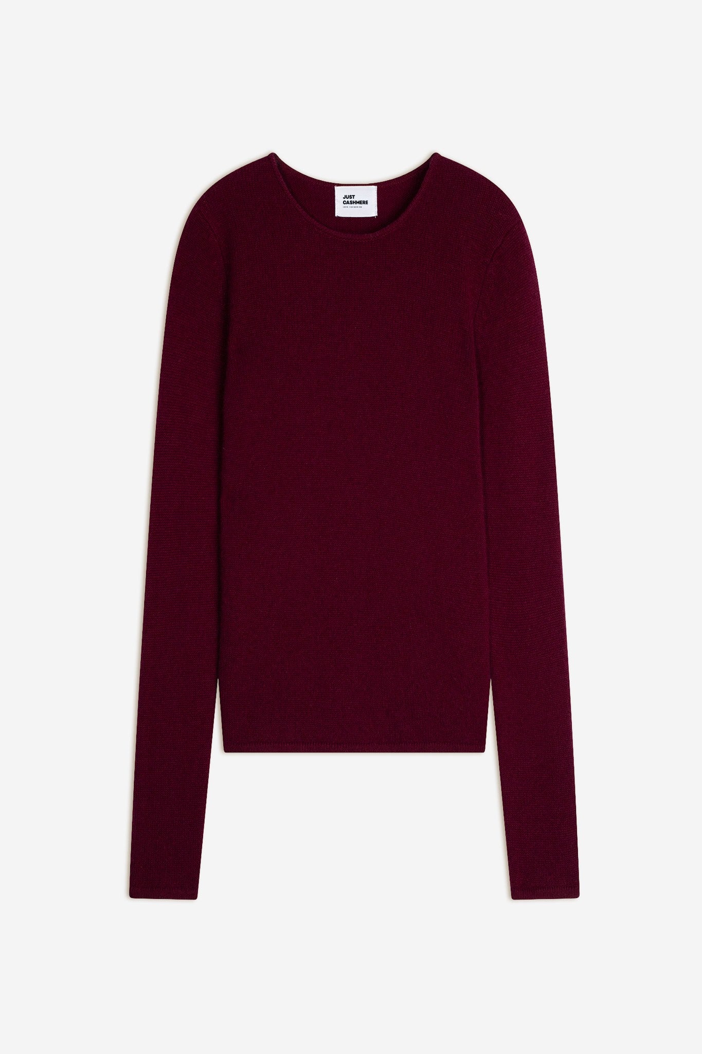 joyce pull col rond bordeaux