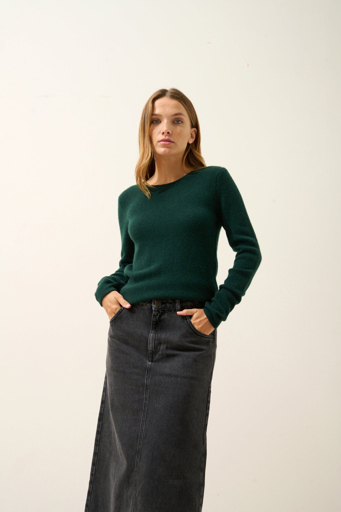 JOYCE pull col rond cyprès