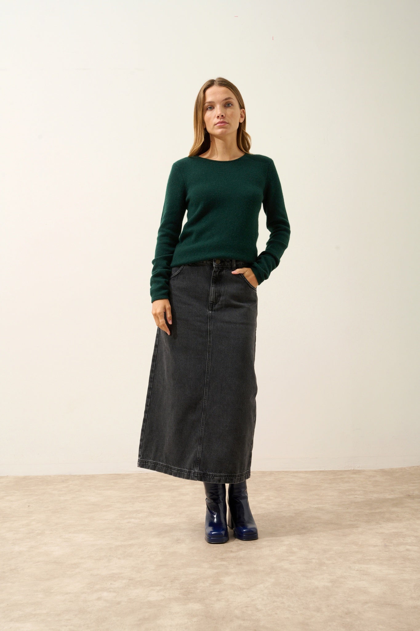 JOYCE pull col rond cyprès