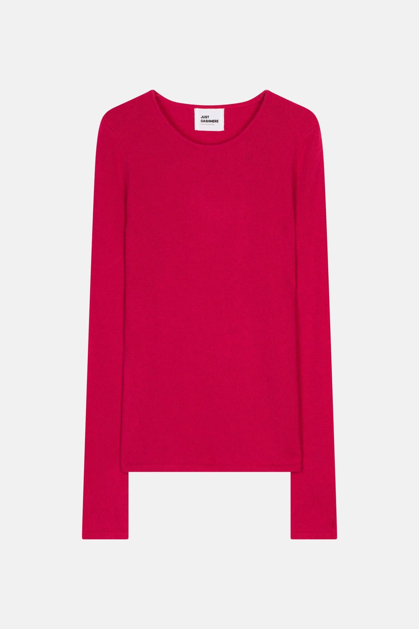 JOYCE pull col rond fuchsia