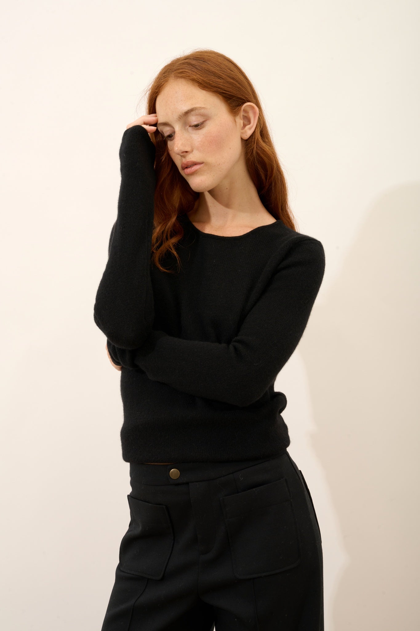 JOYCE pull col rond noir