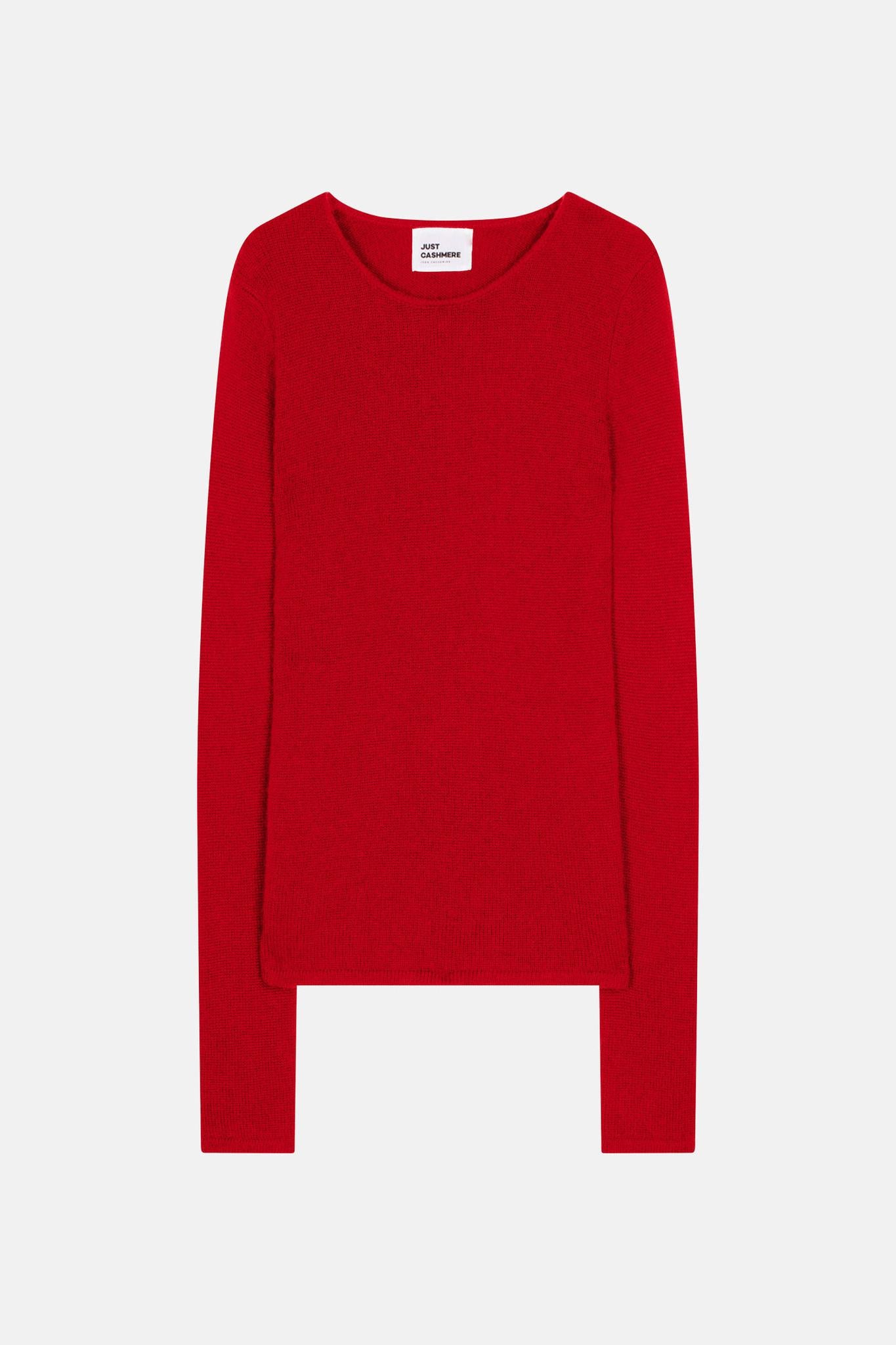 JOYCE pull col rond rouge