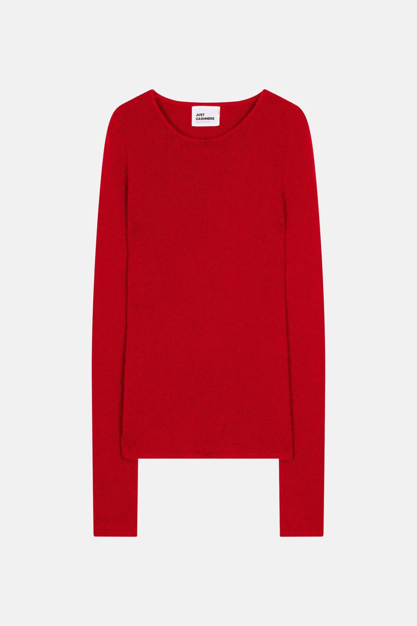 JOYCE pull col rond rouge