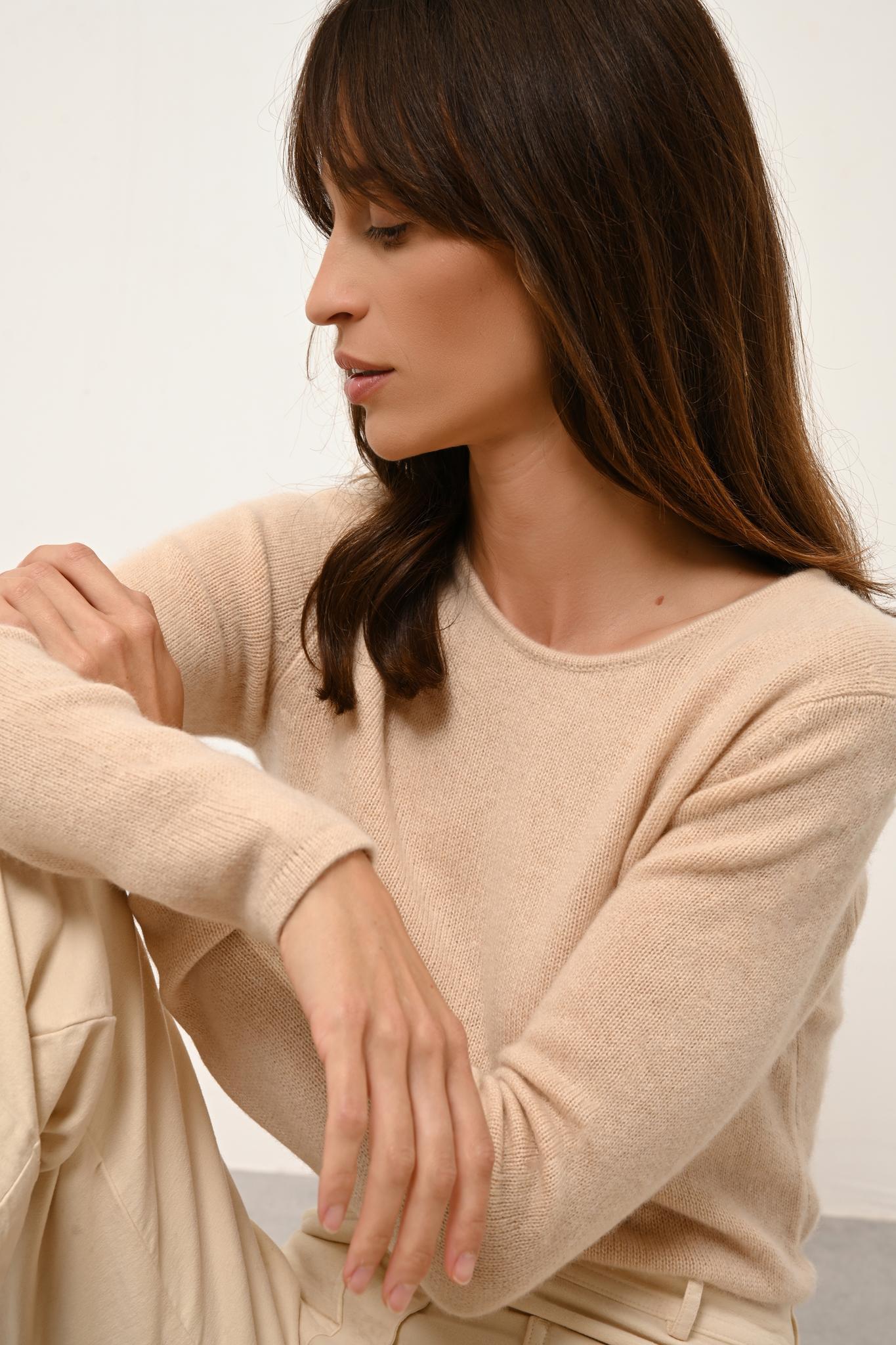 JOYCE pull col rond sable