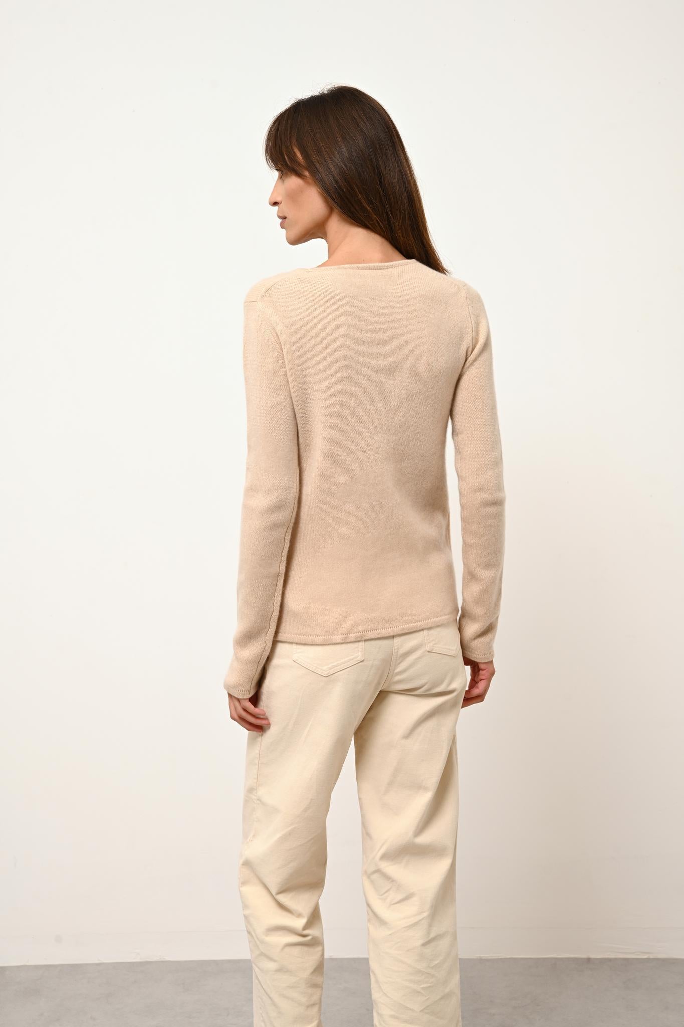 JOYCE pull col rond sable