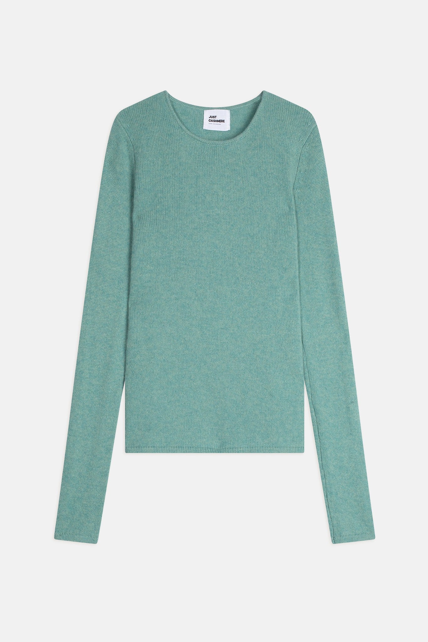 joyce pull col rond vert chiné